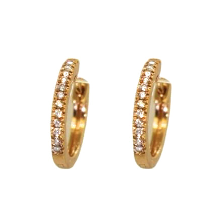 Small Pave Diamond Huggie