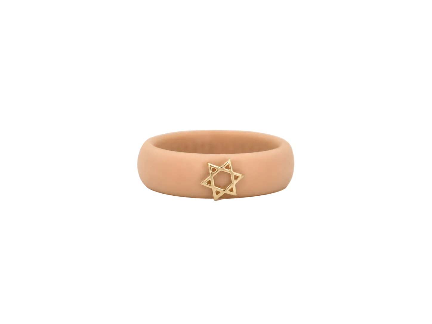 14k gold Star of David Nude Silicone Band