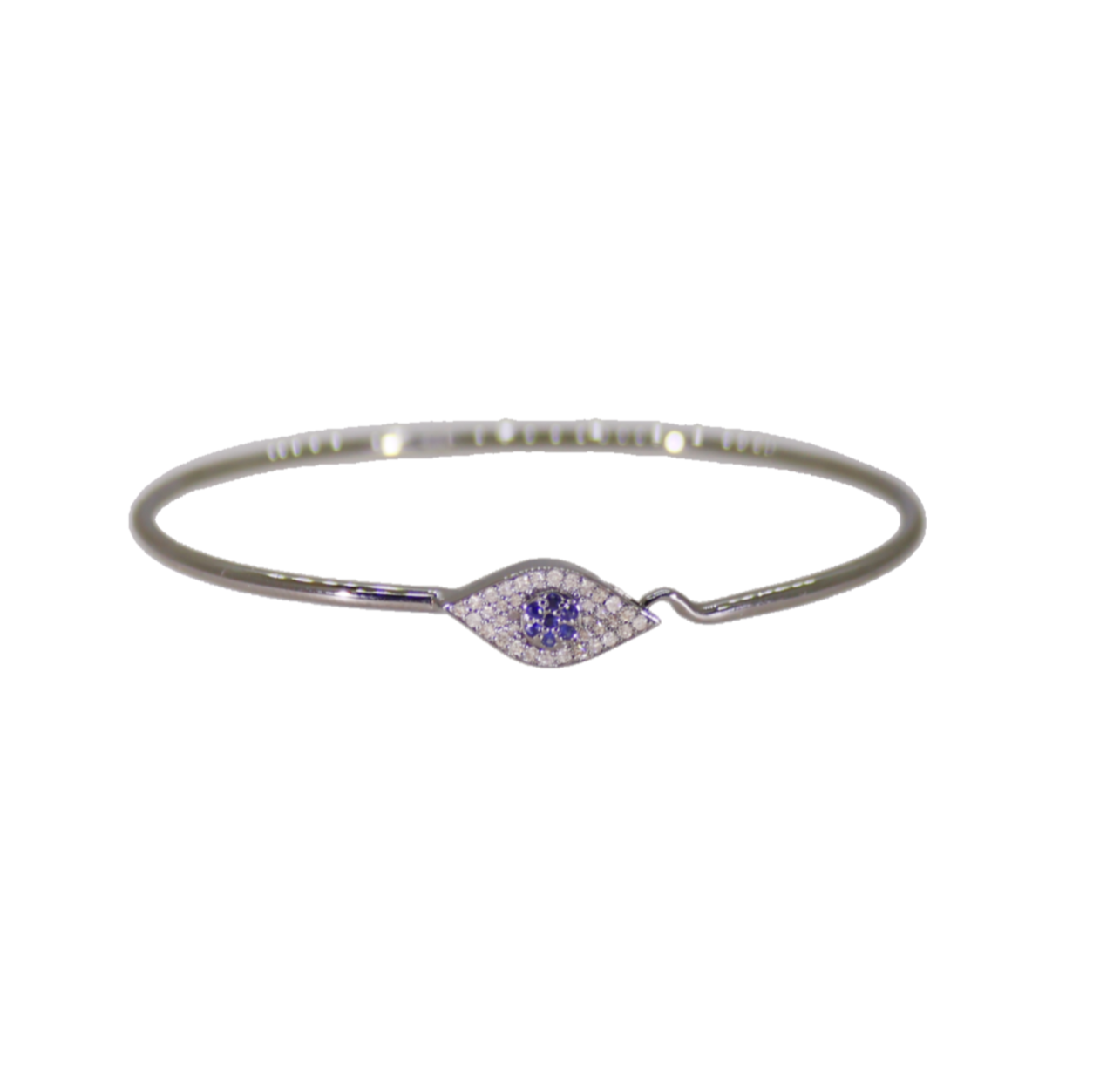 Diamond and Blue Sapphire Evil Eye Bracelet