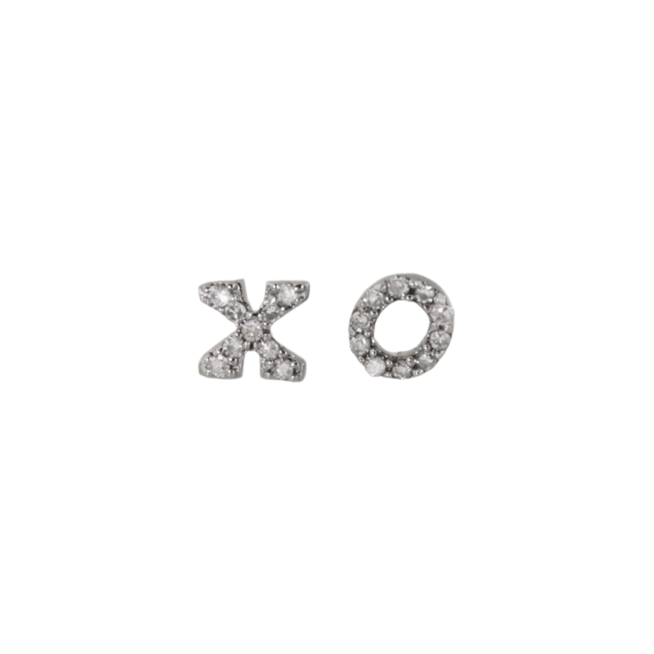 Silver XO Stud Earrings