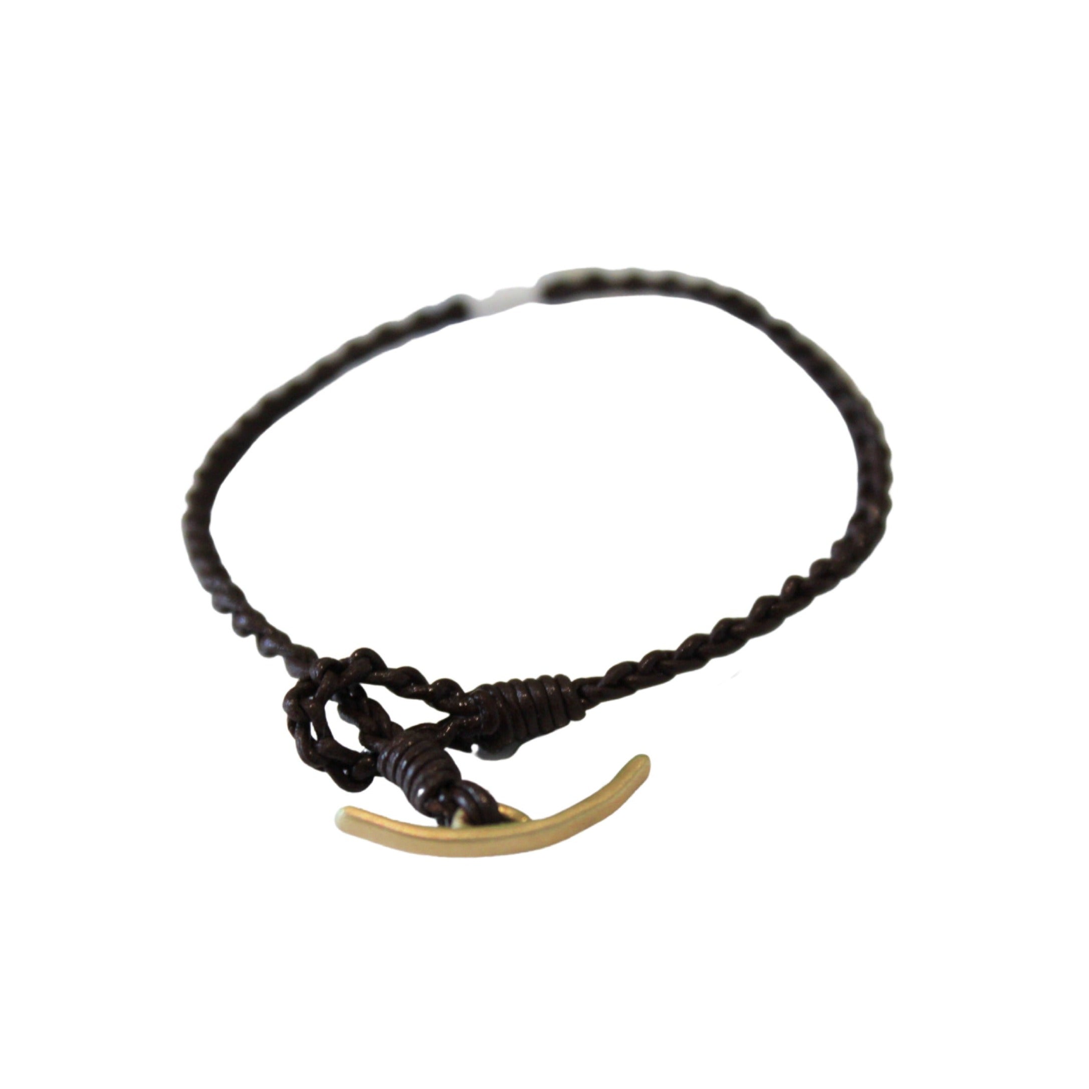 Macrame Bracelet & Gold Toggle