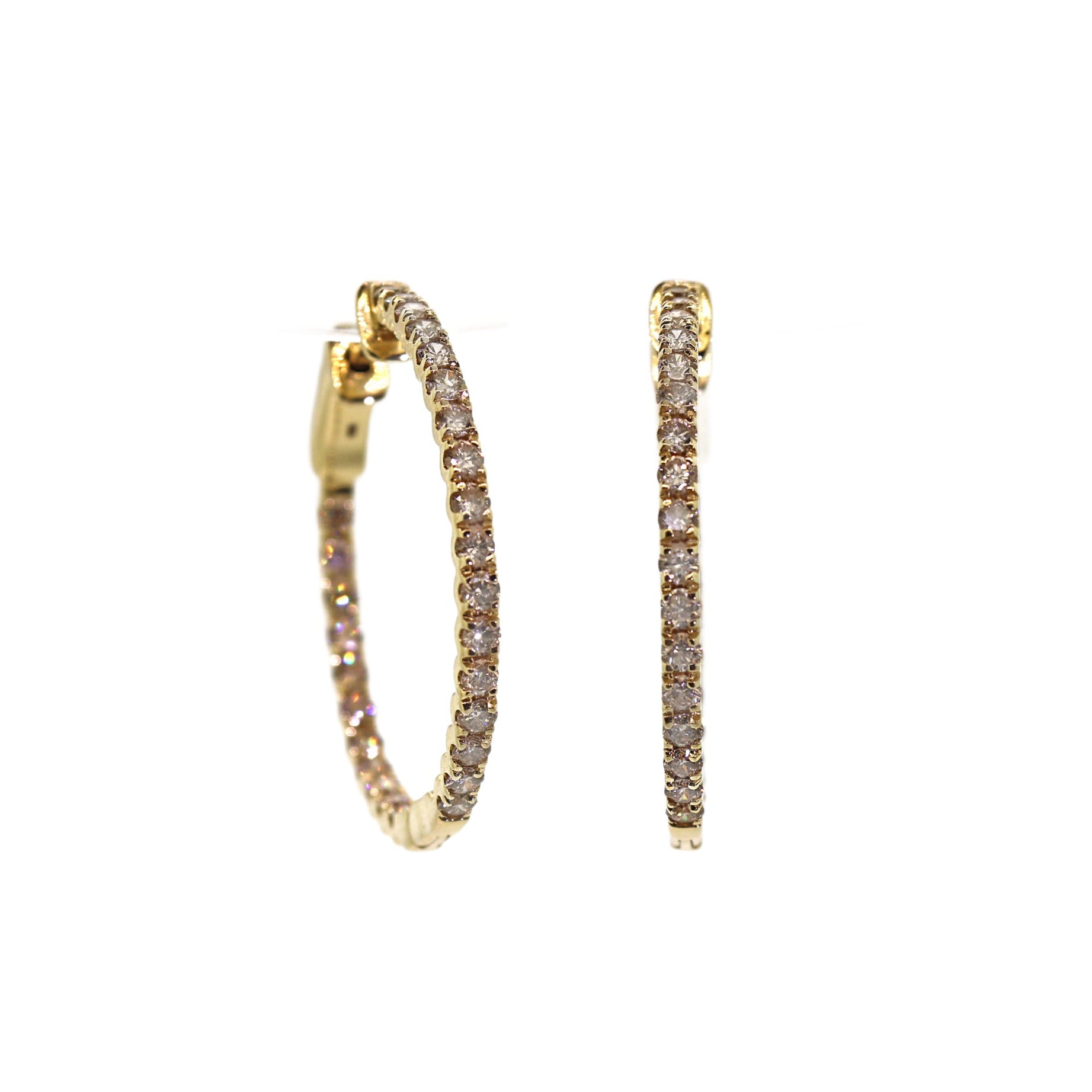 Inside Out Diamond Hoops