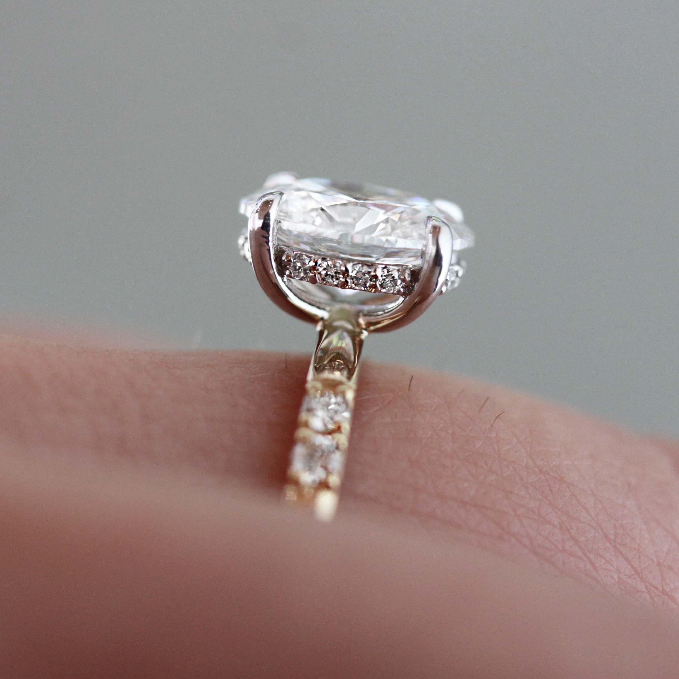 Hidden Halo Engagement Ring