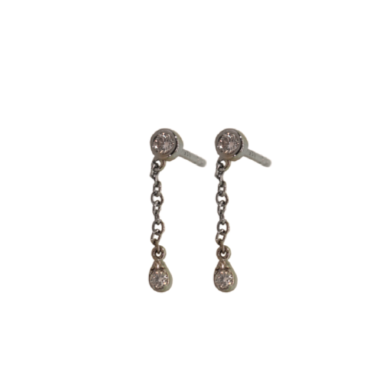 Silver Chain Dangle Earring