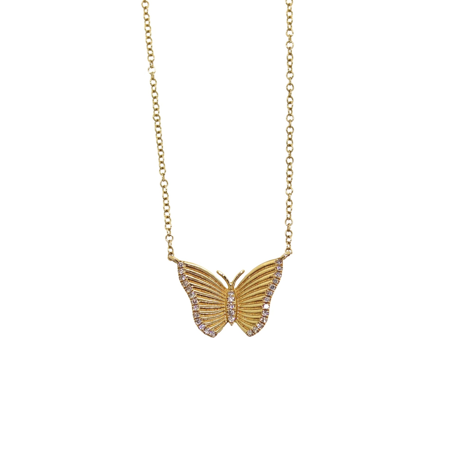 Diamond Butterfly Necklace