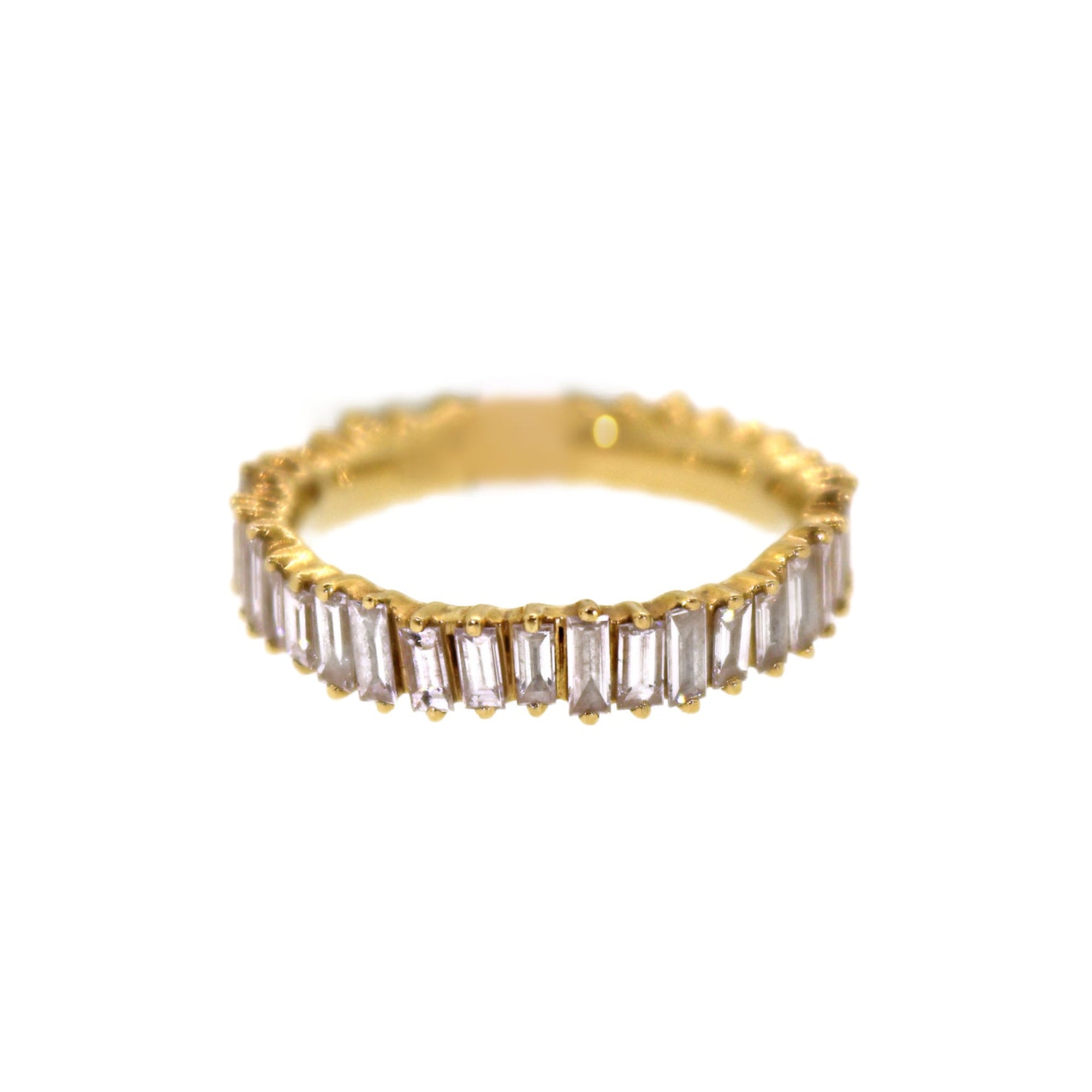 Organic Baguette Diamond Eternity Band