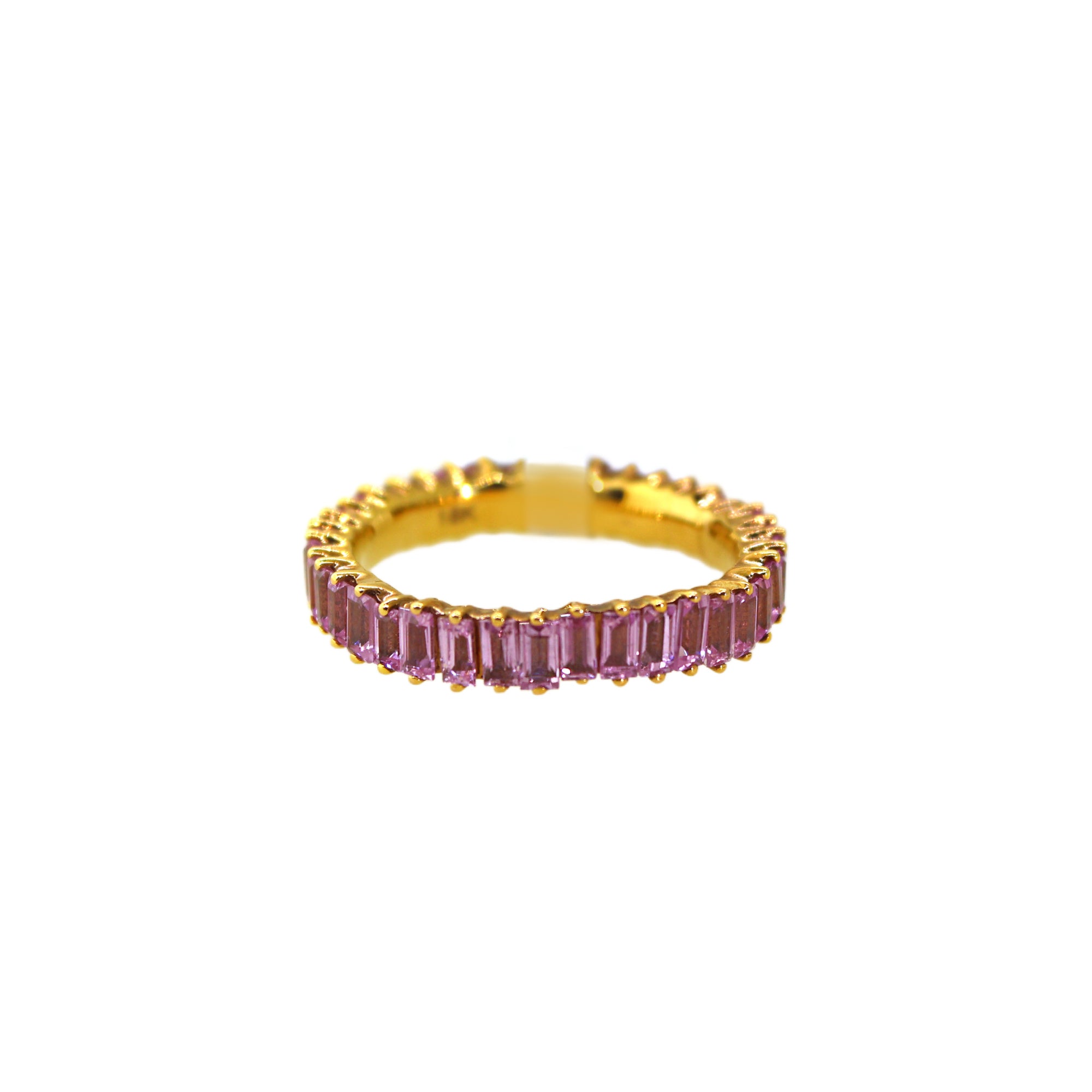 Pink Sapphire Organic Eternity Ring