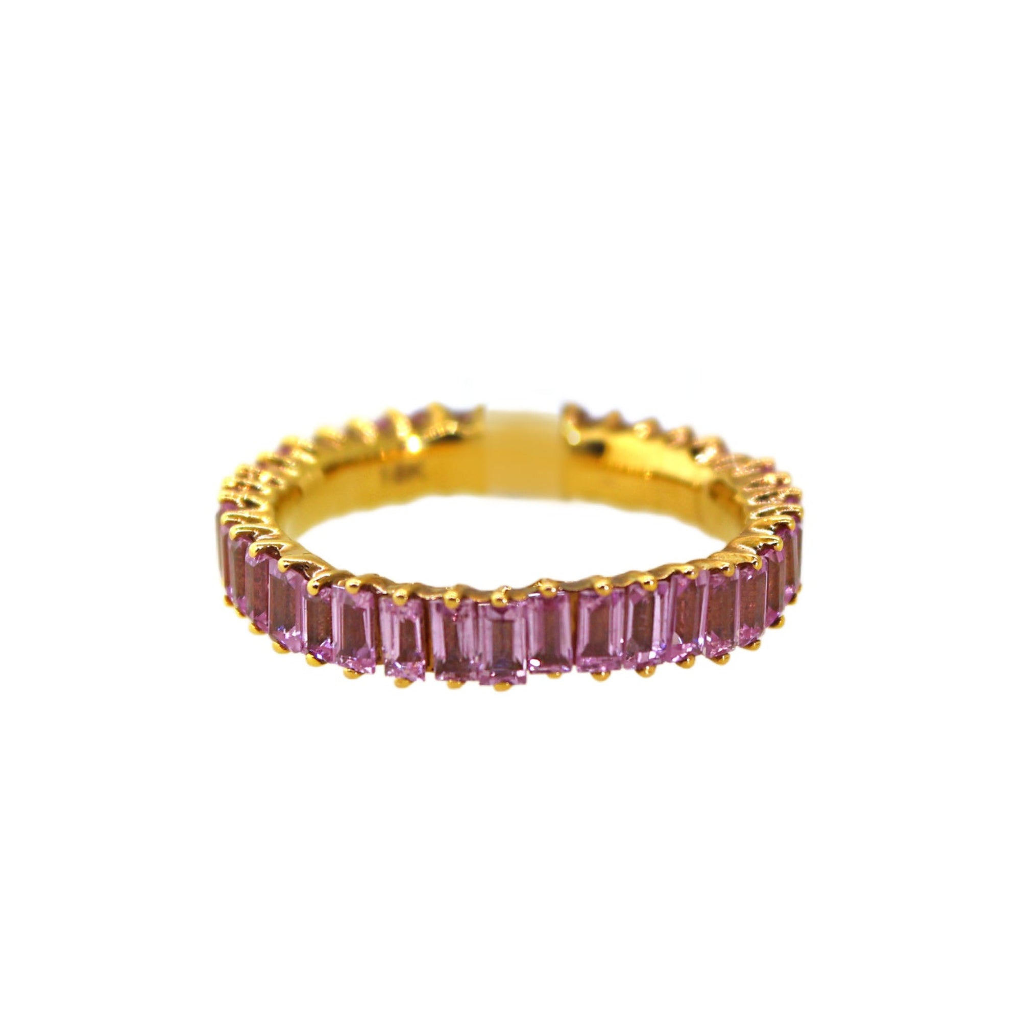 Pink Sapphire Organic Eternity Ring