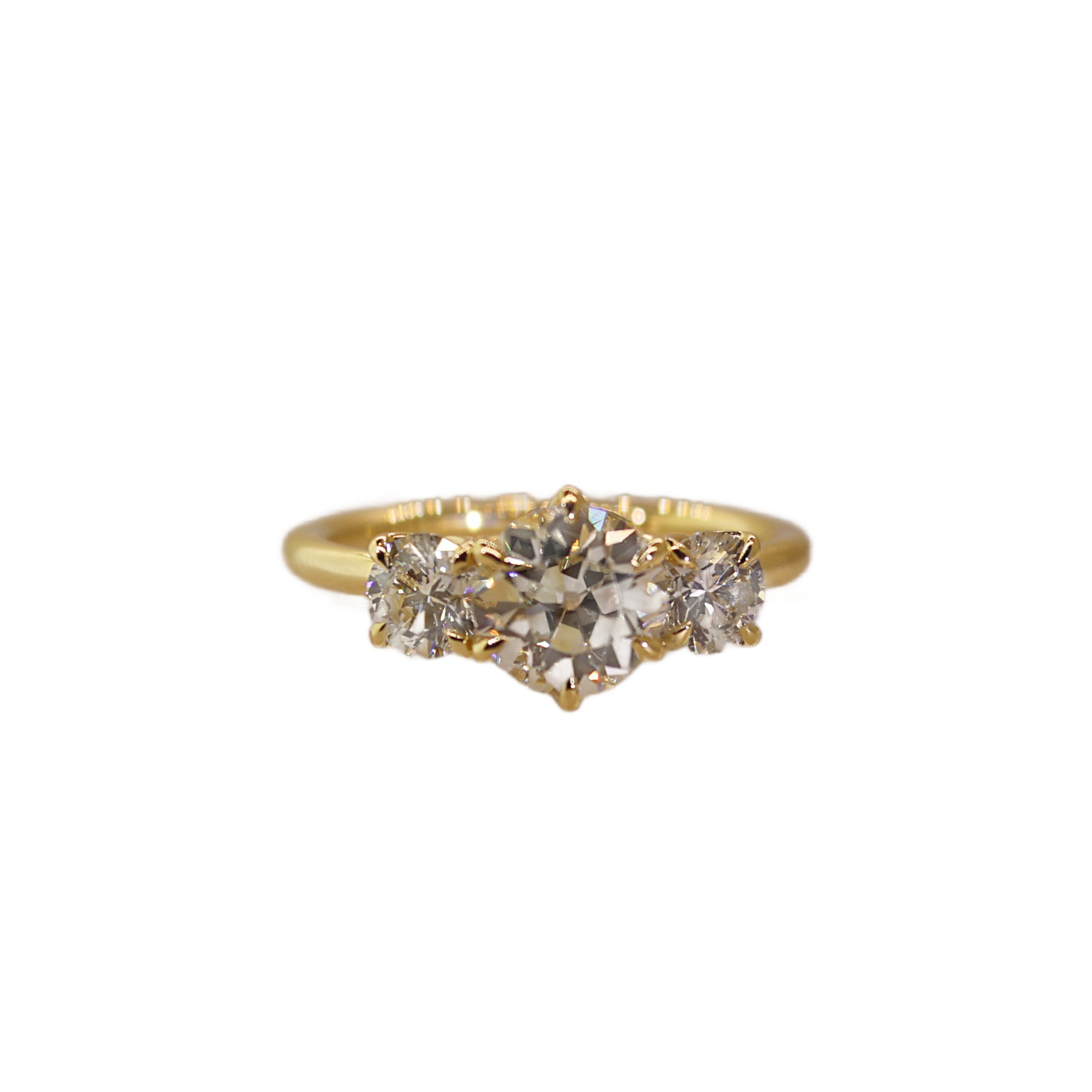 Petal Setting Diamond Engagement Ring
