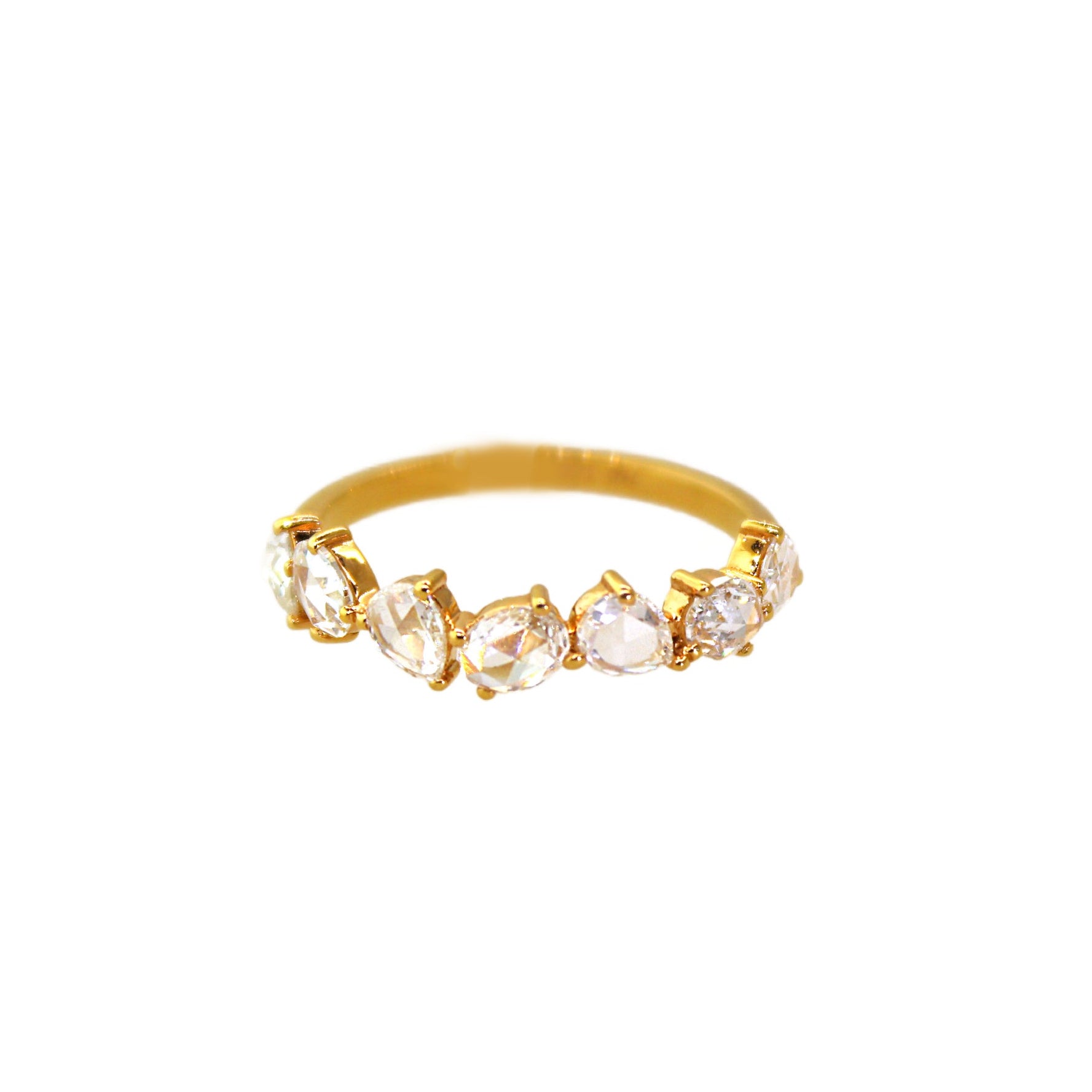 Yellow Gold Pear & Oval Diamond Ring