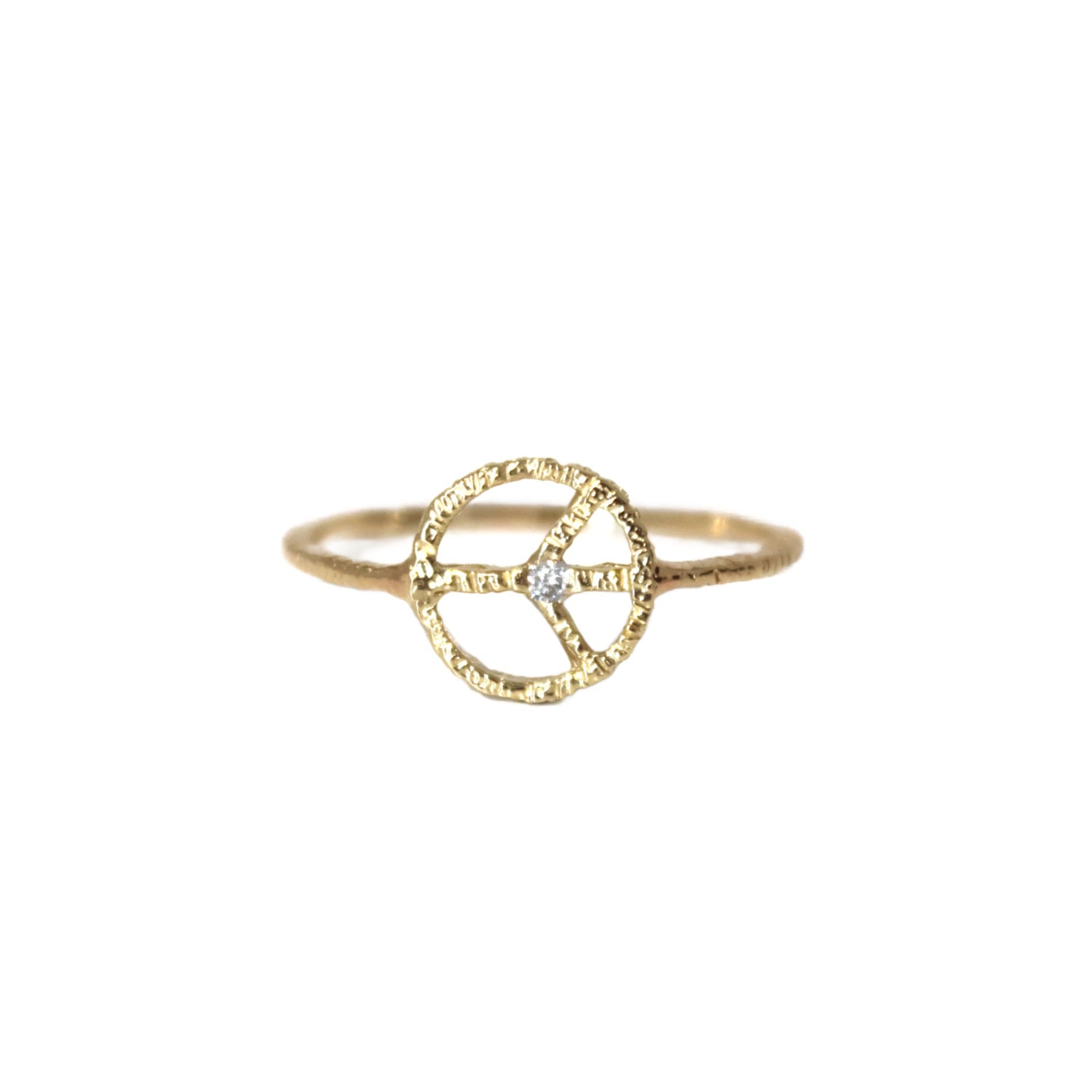 Peace Sign & Diamond Ring