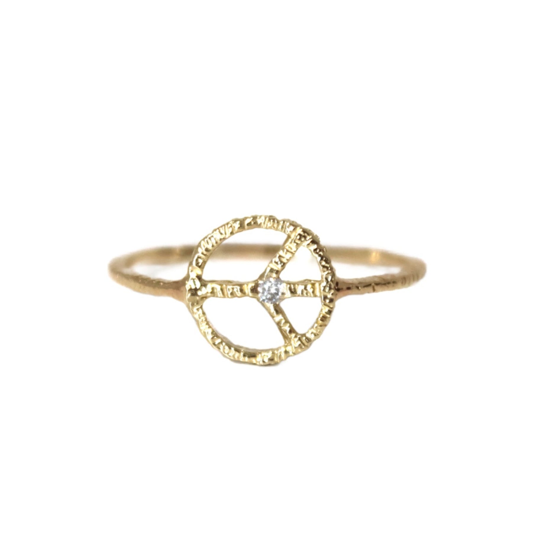 Peace Sign & Diamond Ring