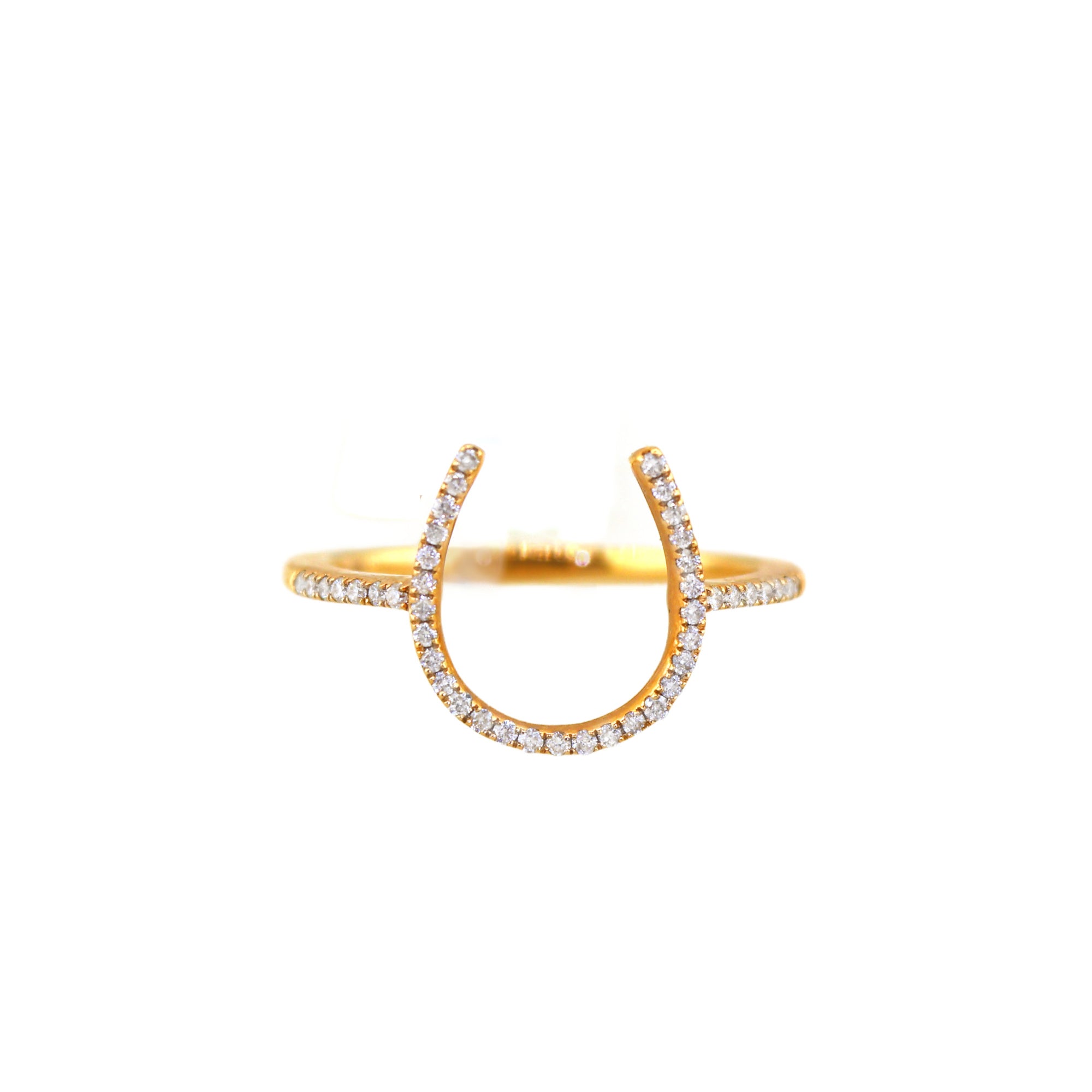 Rose Gold Diamond Horse Shoe Ring