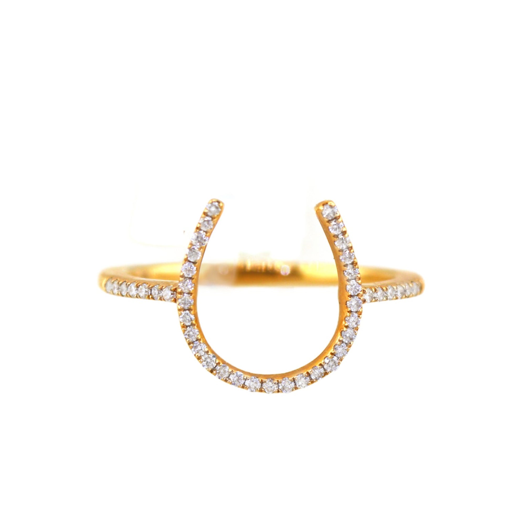 Rose Gold Diamond Horse Shoe Ring