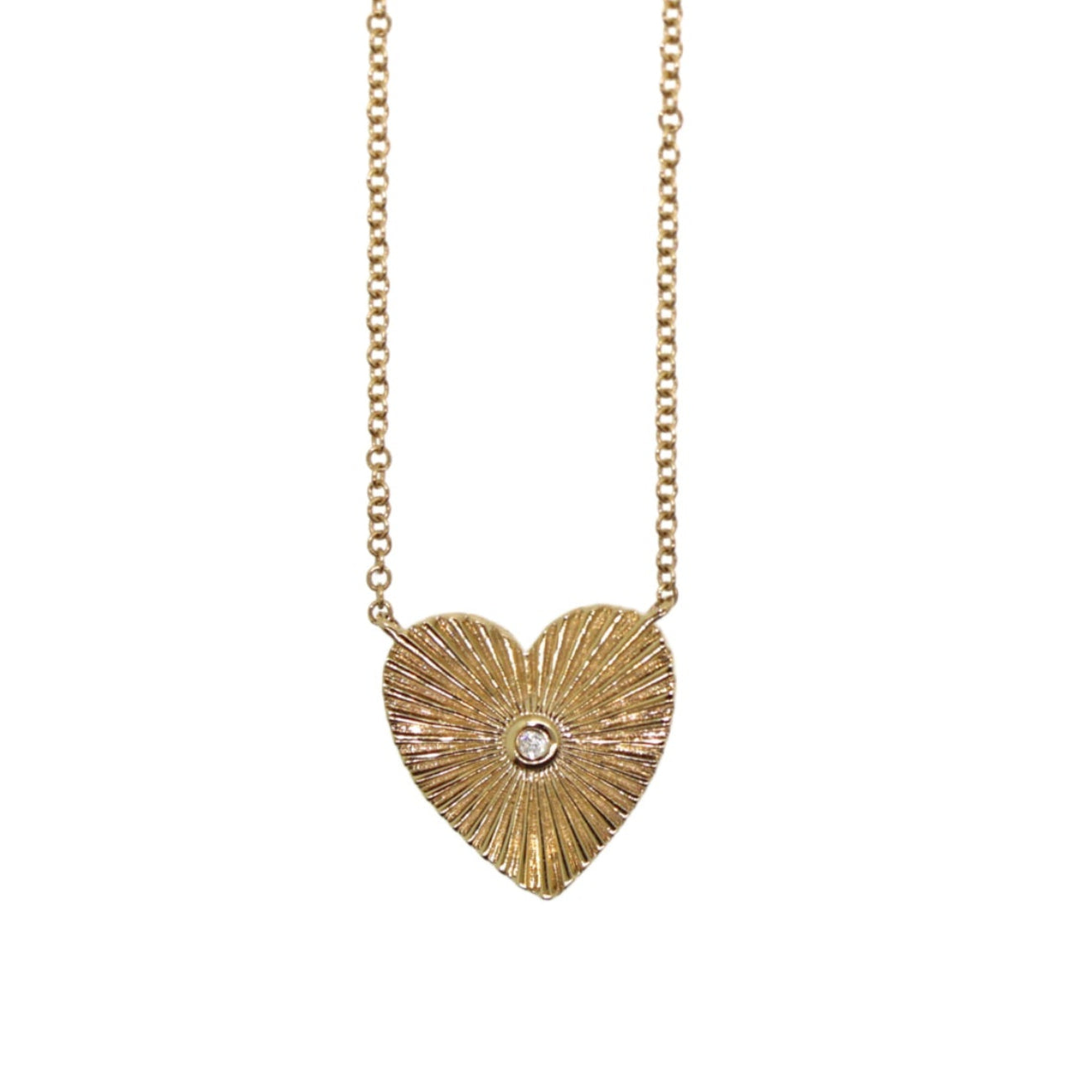 Starburst Heart Diamond Necklace