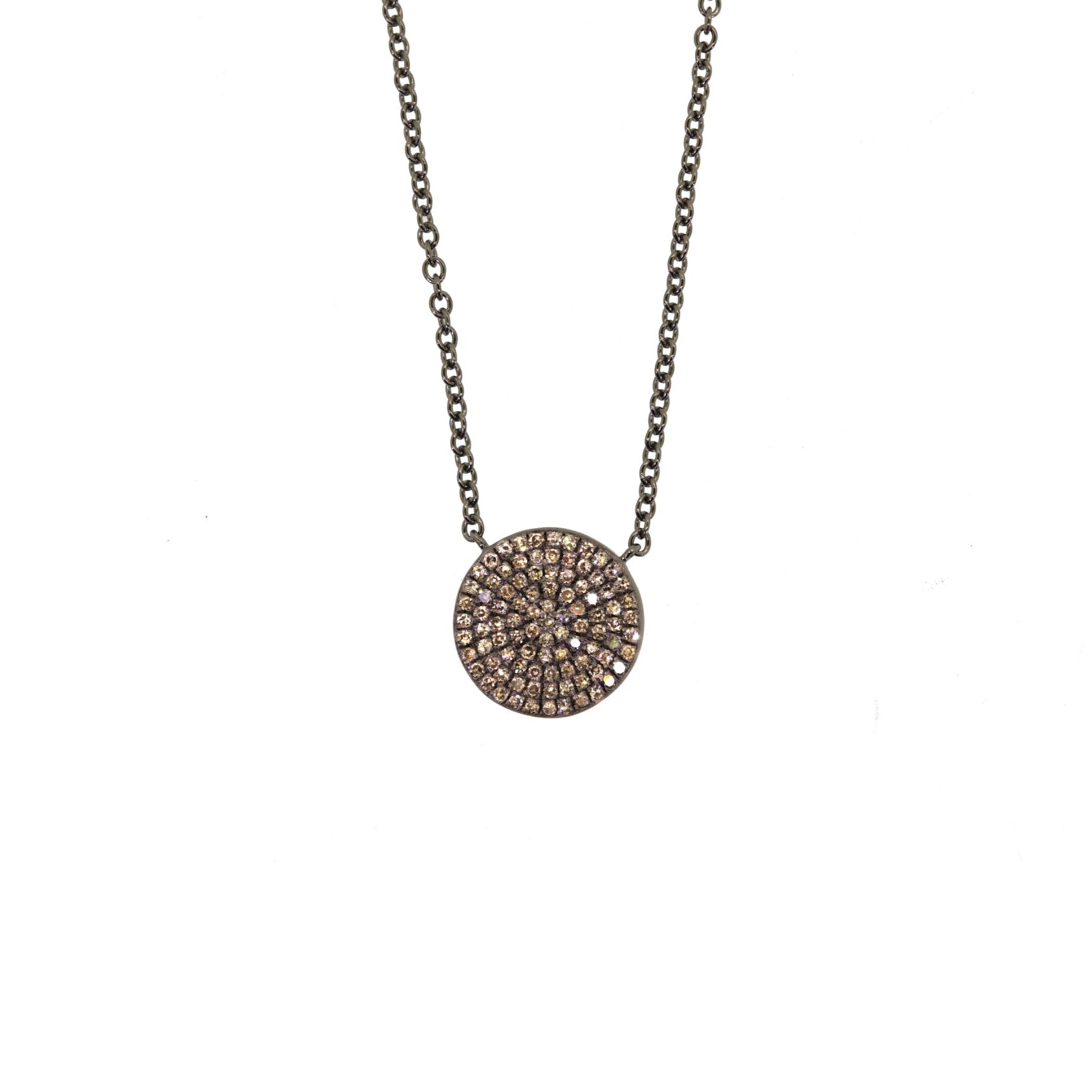 Double Heart Disc Necklace