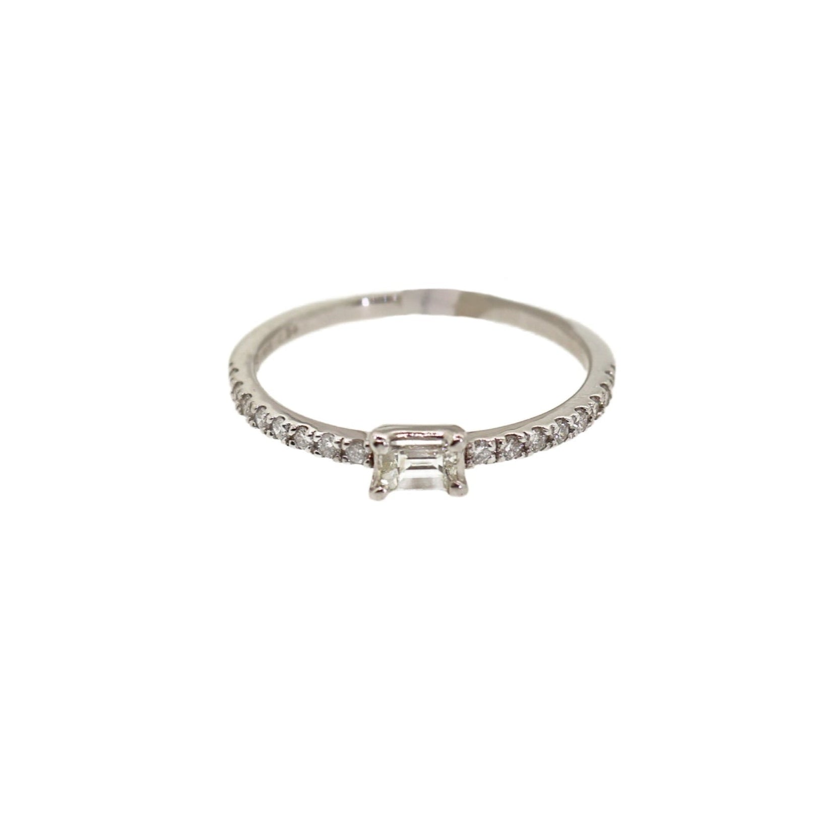 White Gold Baguette Diamond Ring