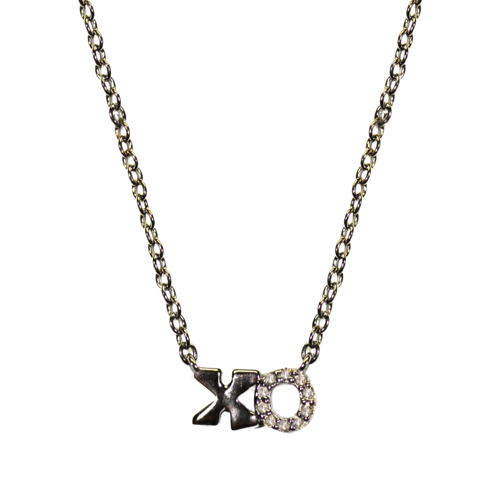 Silver XO Diamond Necklace