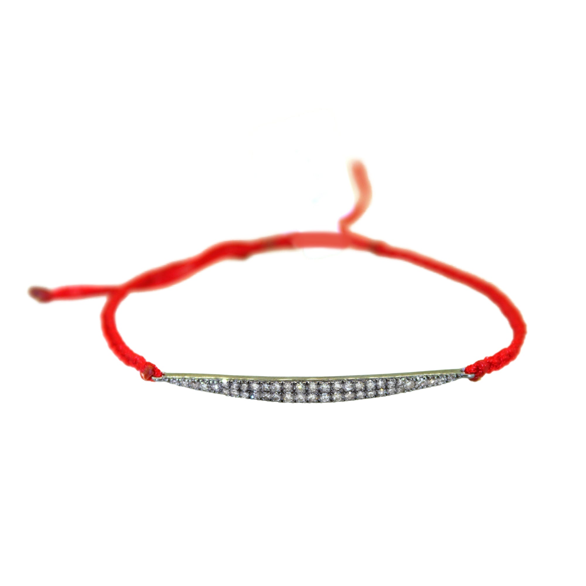 2 Rows Curved Diamond Chain Bracelet