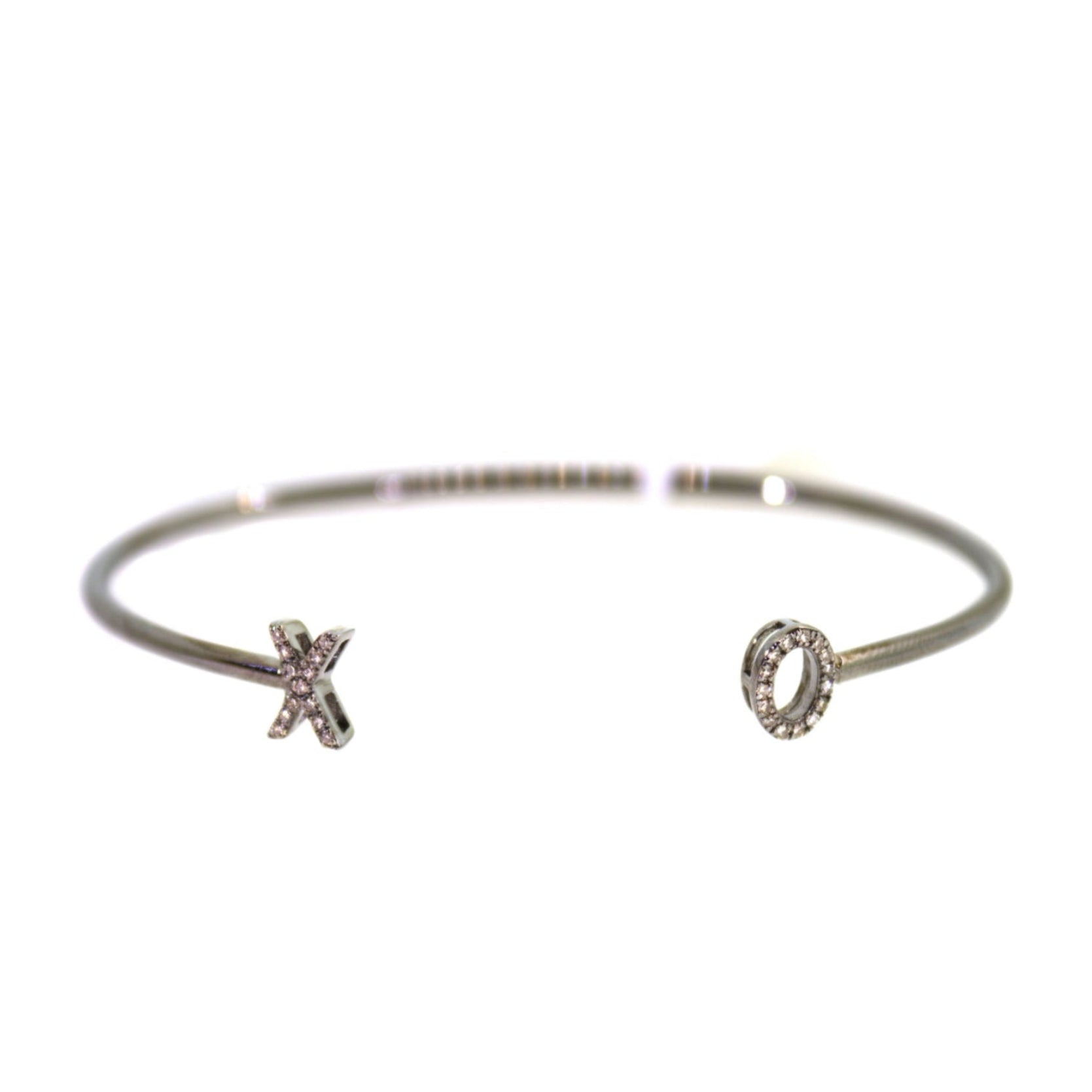 "X O" Sterling Silver Open Clasp Bracelet