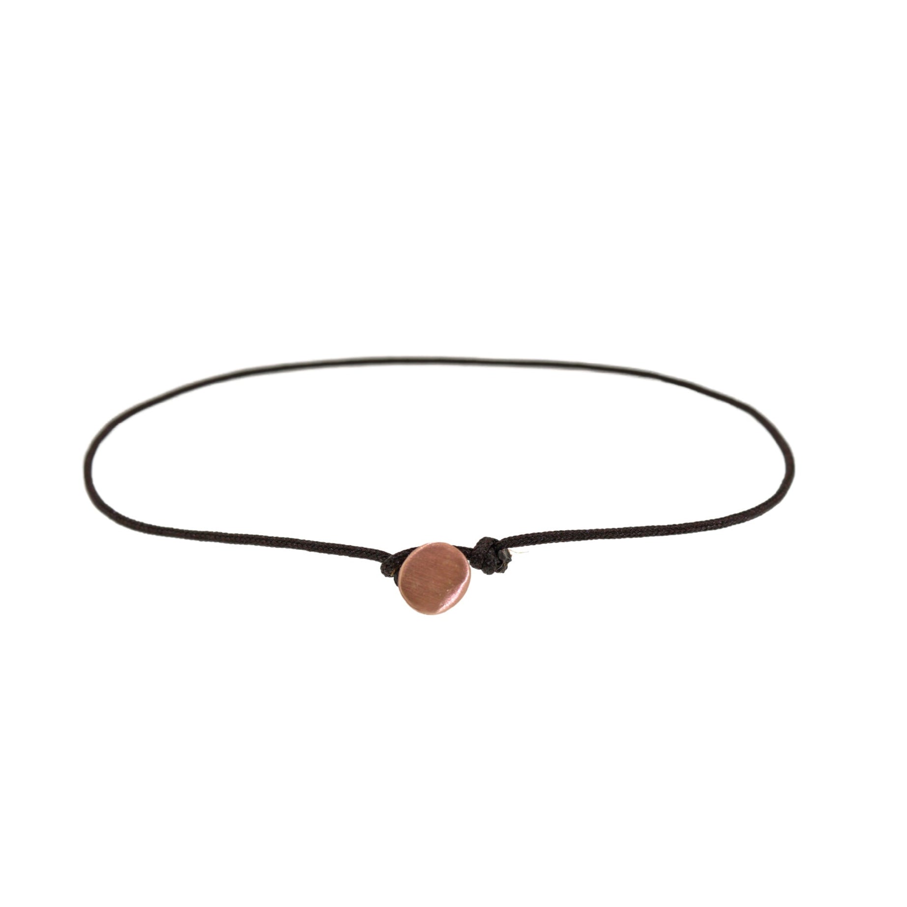 Thin Woven & Disc Closure Bracelet