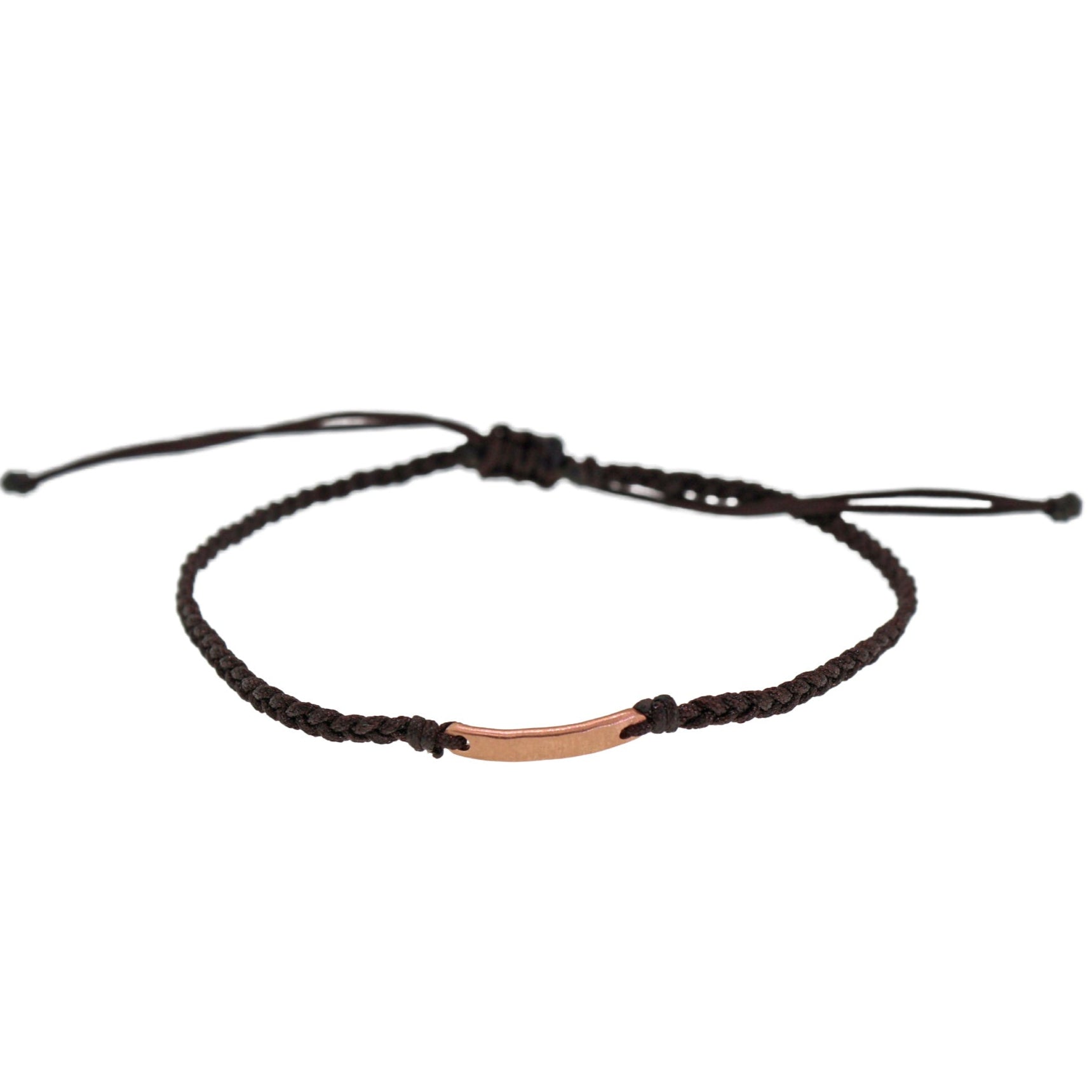 Gold Bar Macrame Bracelet