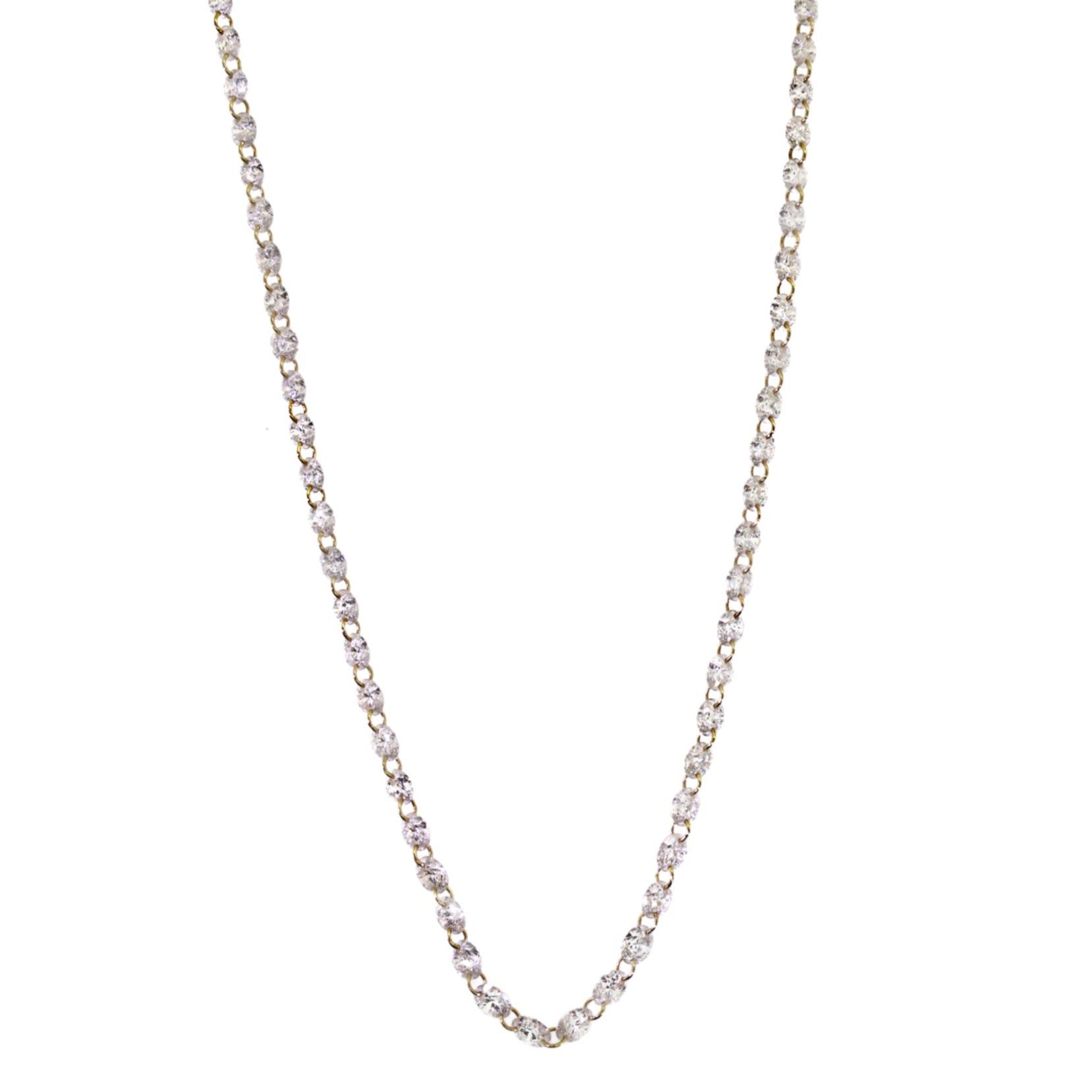 Half Drilled Diamond Necklace
