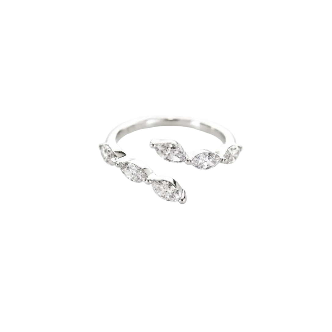 Marquise Diamond Wrap Open Ring