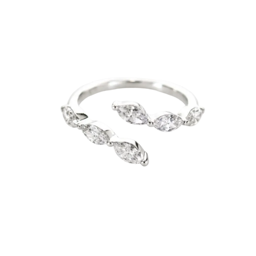 Marquise Diamond Wrap Open Ring