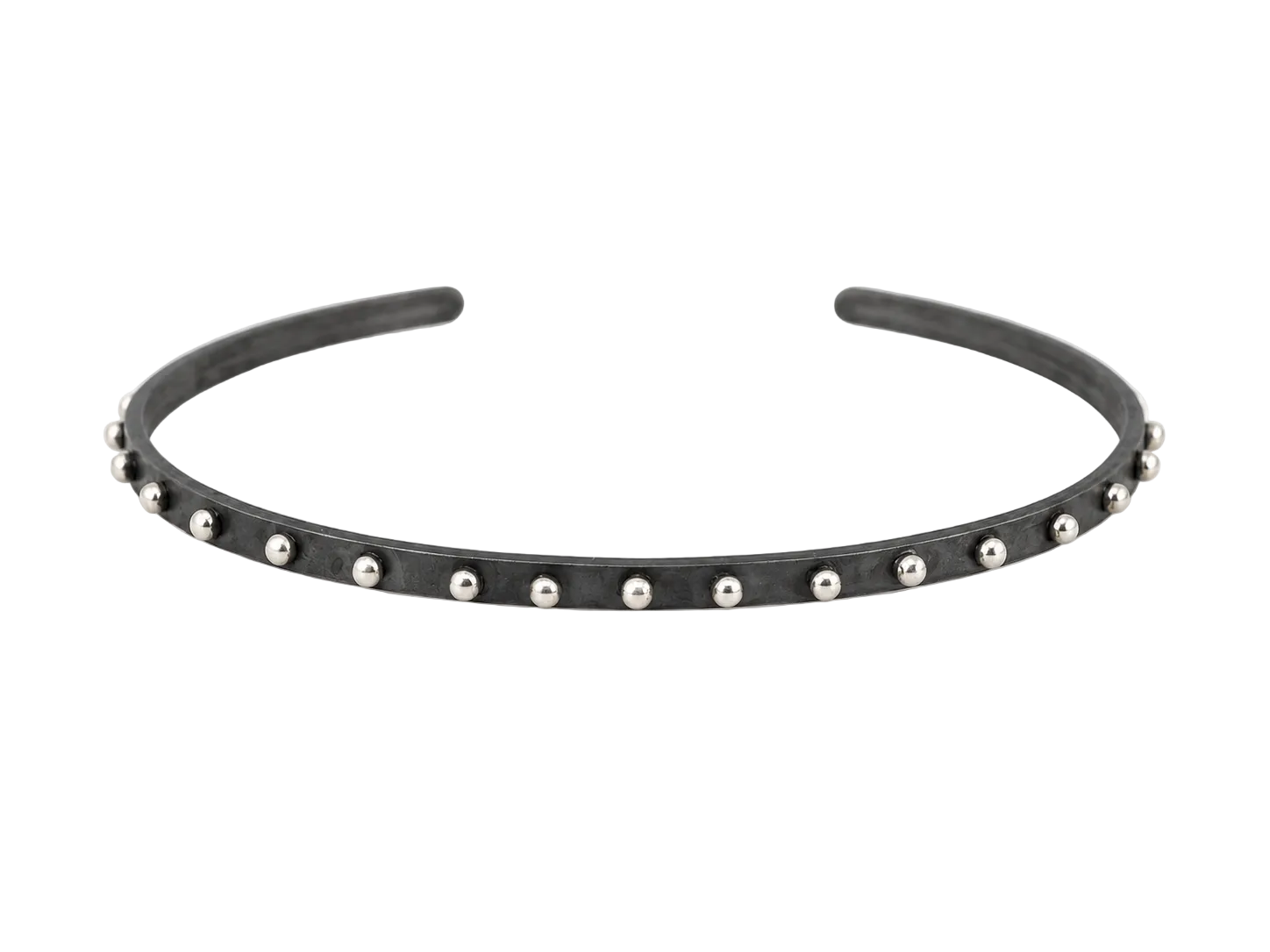 Silver Rhodium Cuff & 24 Silver Studs