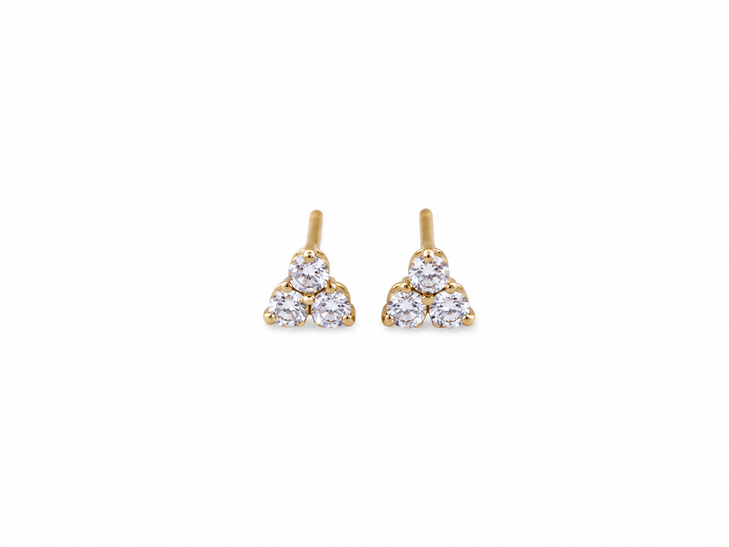 Trio Diamond Stud Earrings
