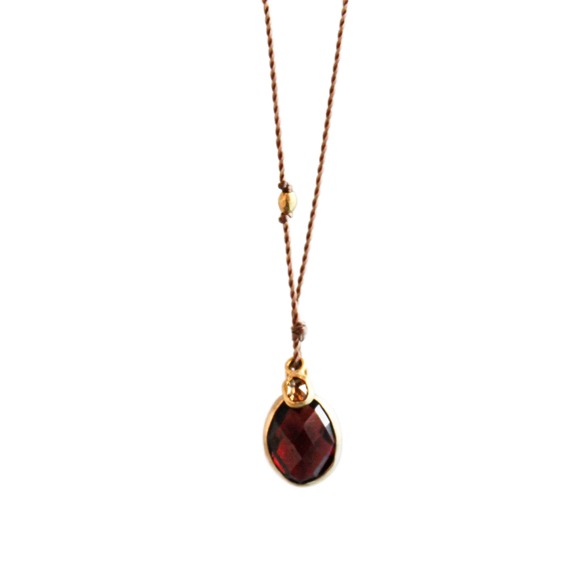 Garnet and Diamond Necklace