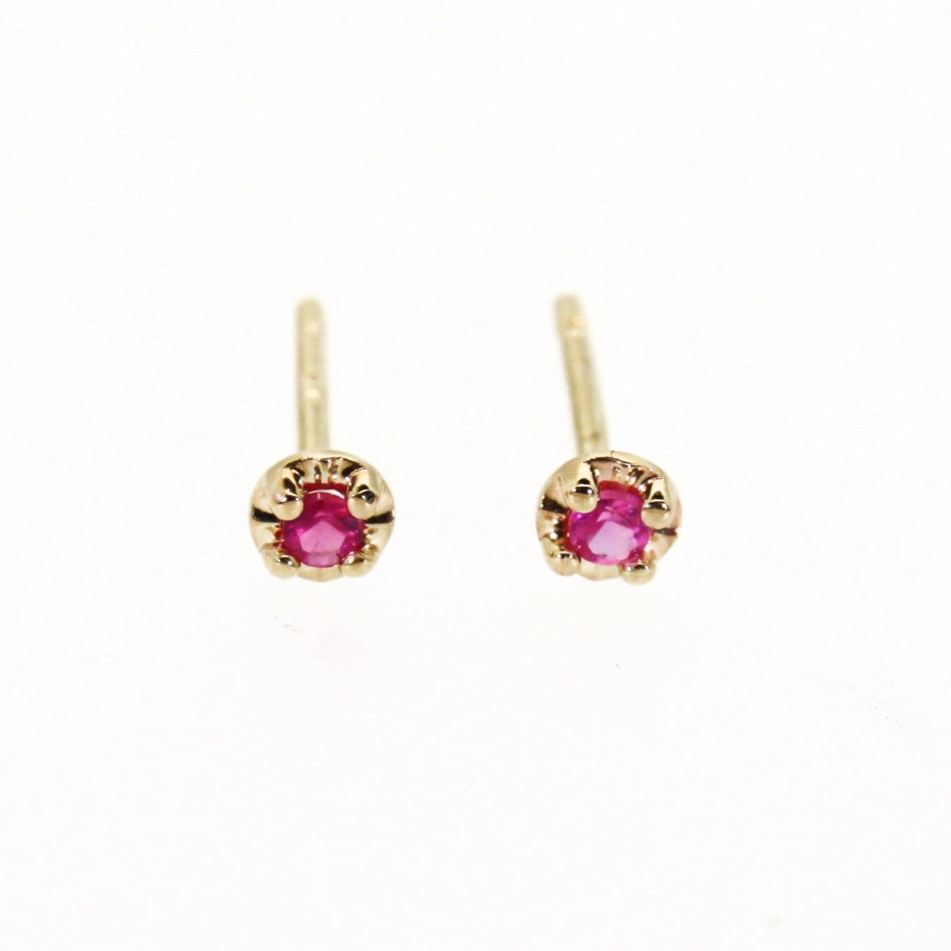 Orders tiny ruby stud earrings