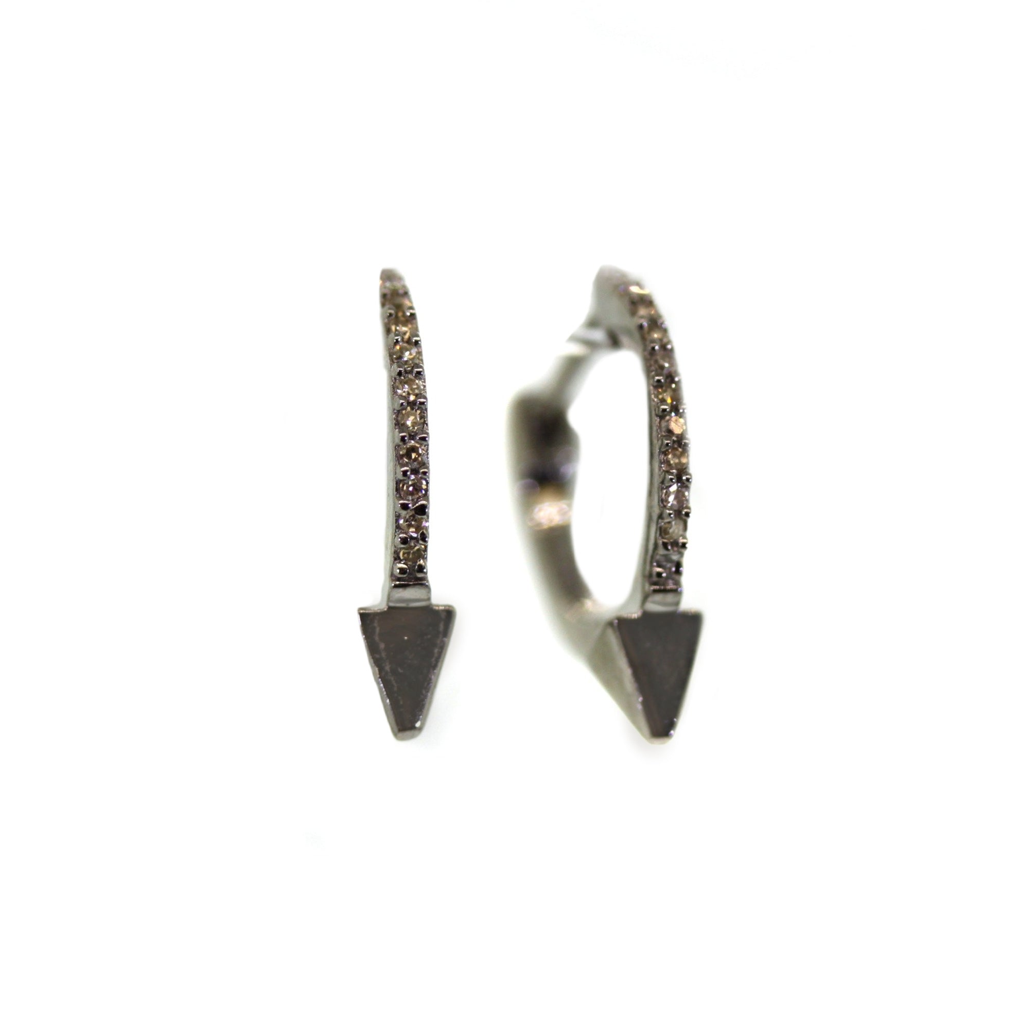 Silver Diamond Spike Huggies