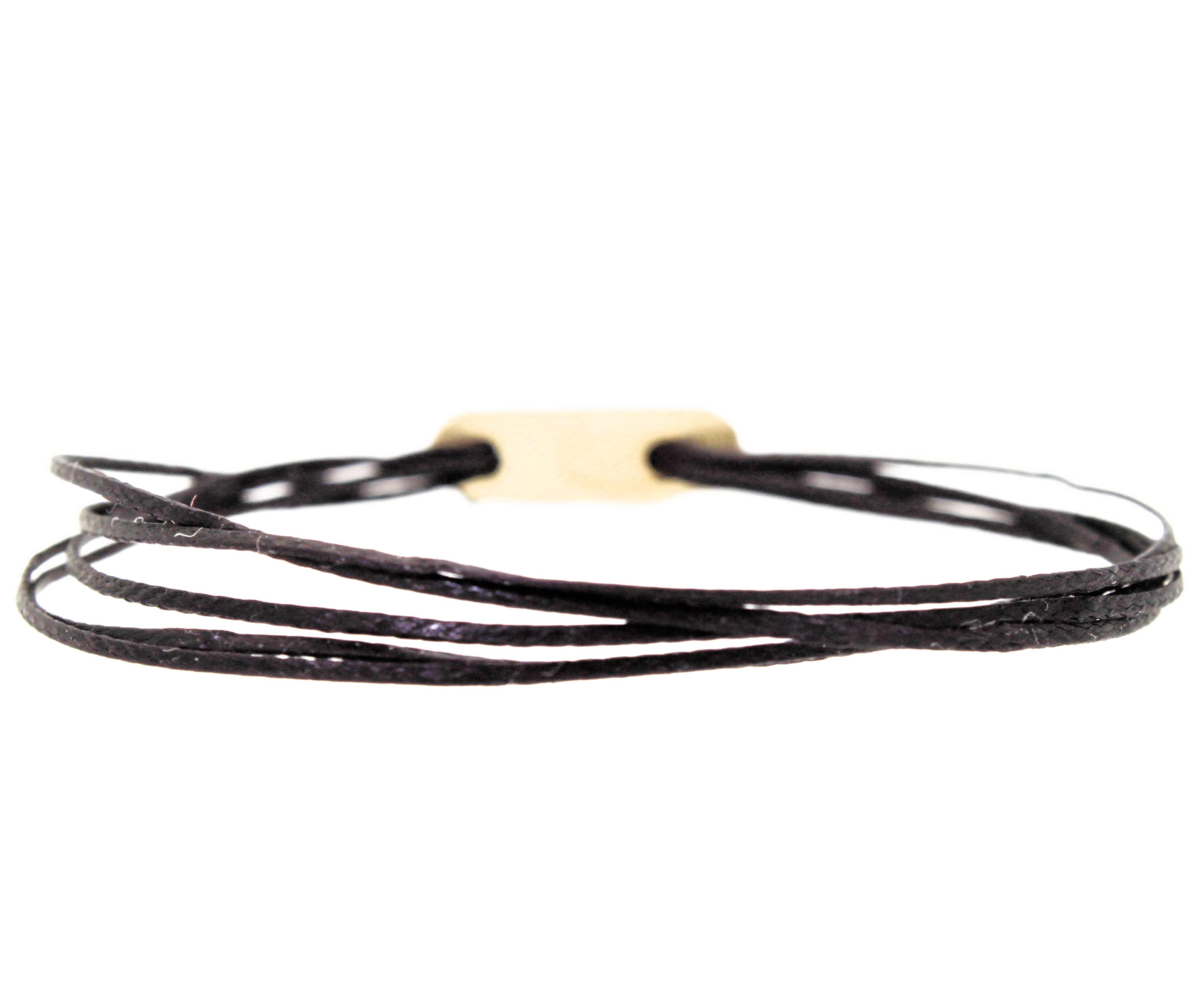 layered black thread bracelet