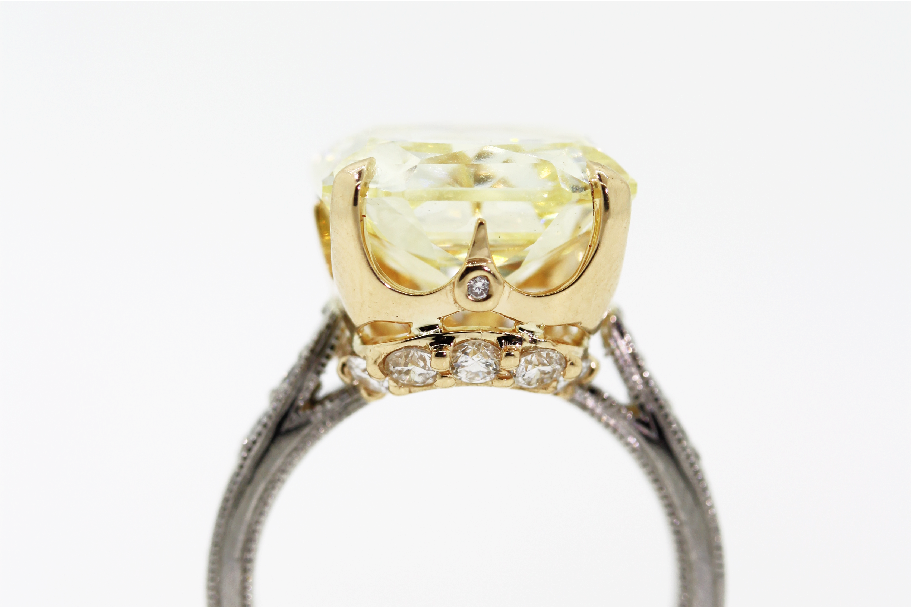 Princess Cut Yellow Diamond Engagement Ring