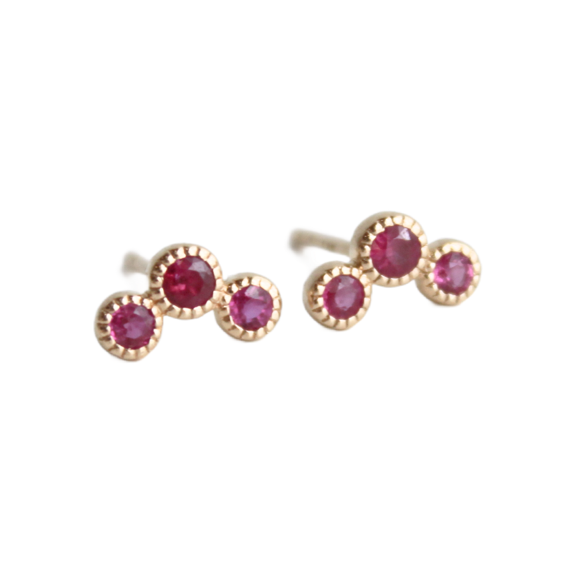 ruby trio studs
