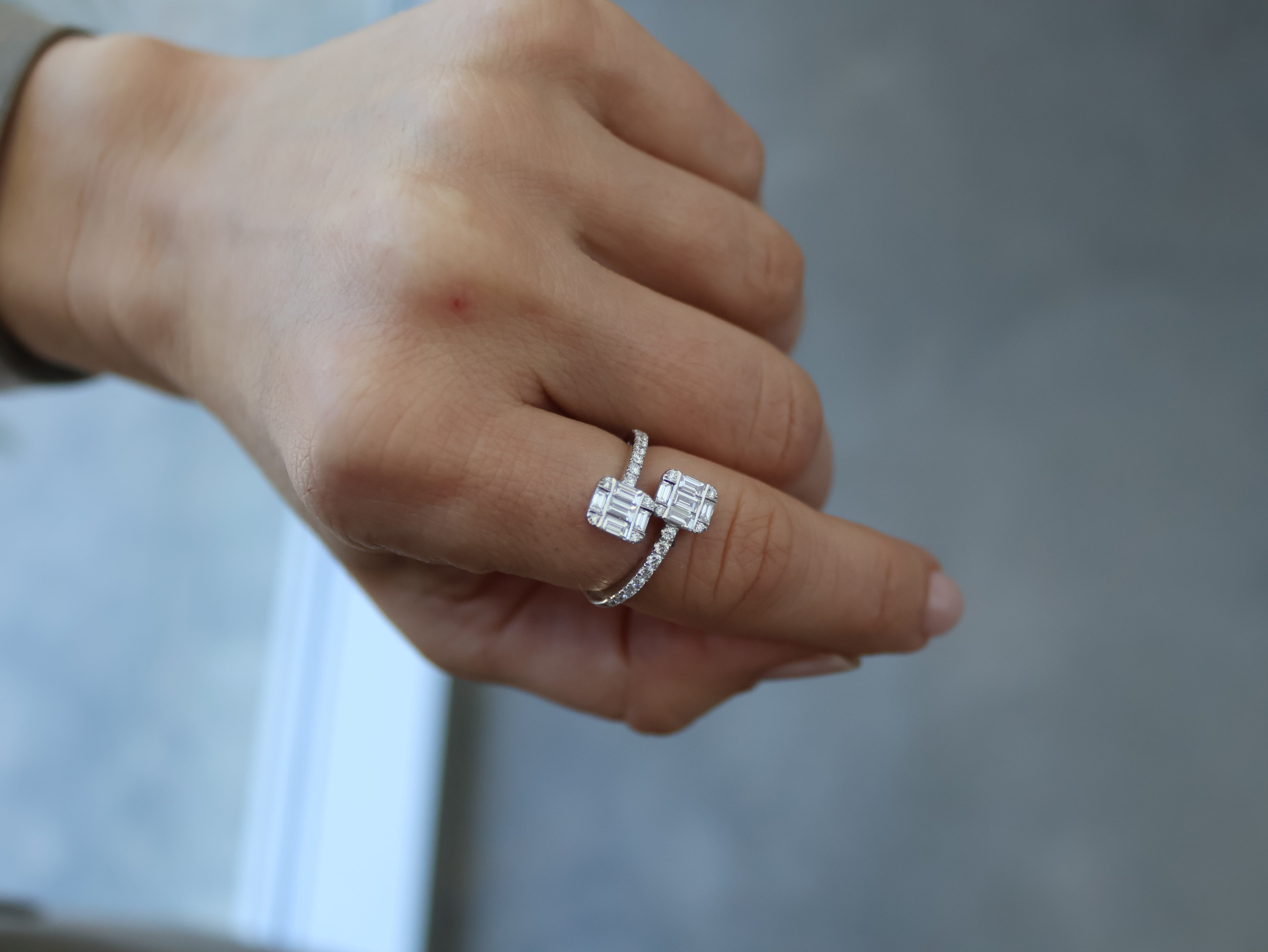 Double Baguette Diamond Ring