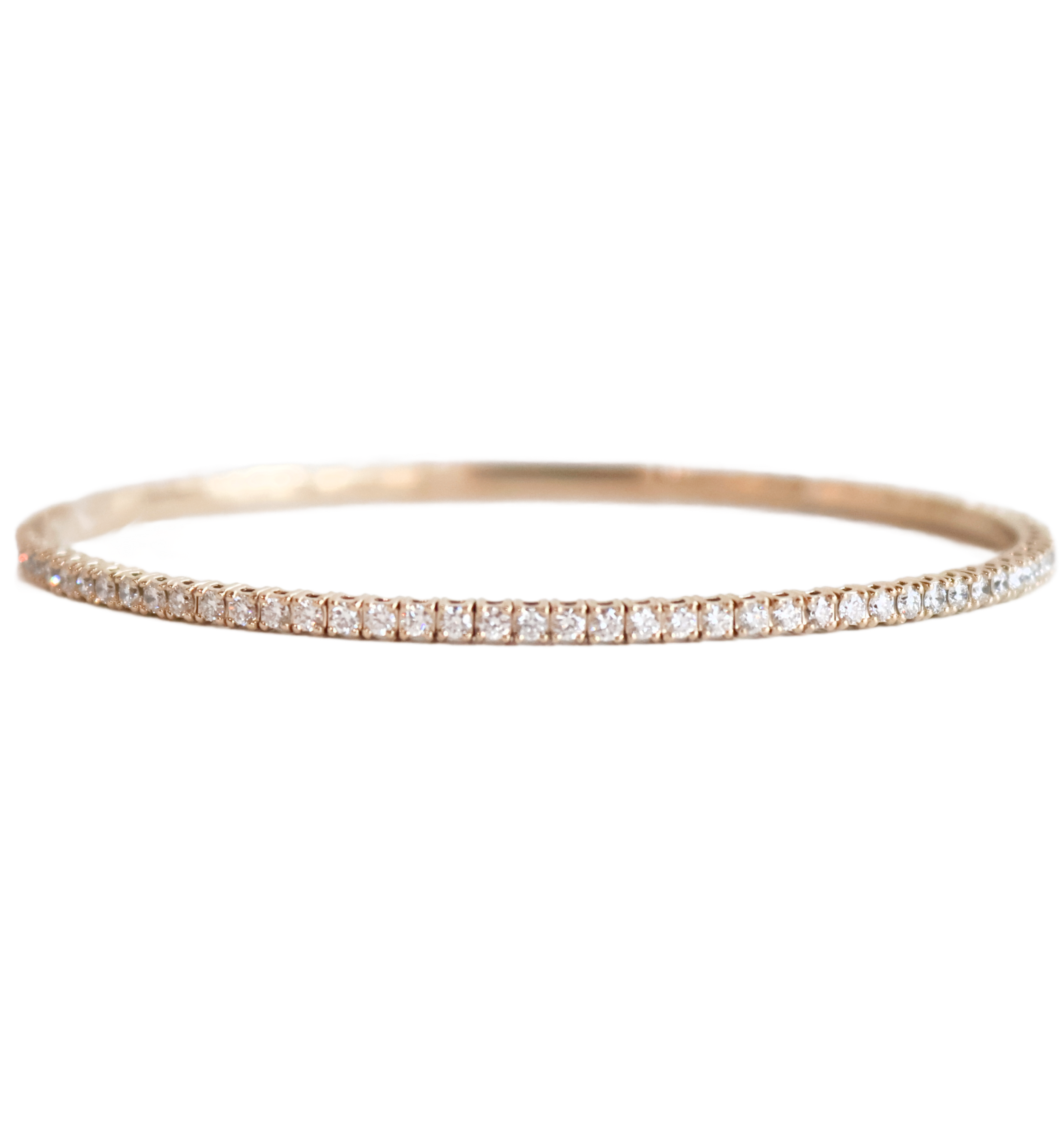 yelllow gold small diamond flex tennis bangle