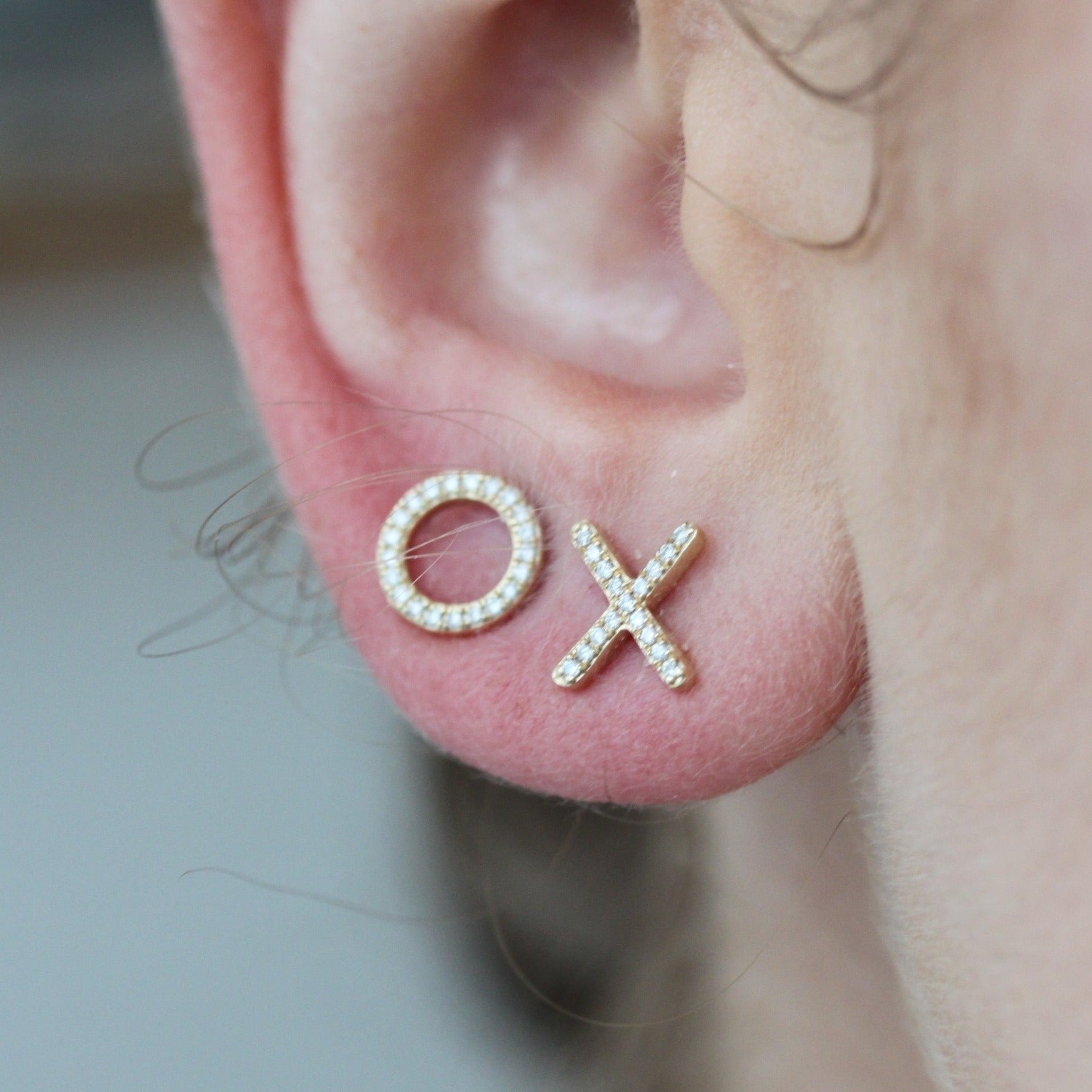 Pave Diamond XO Large Studs