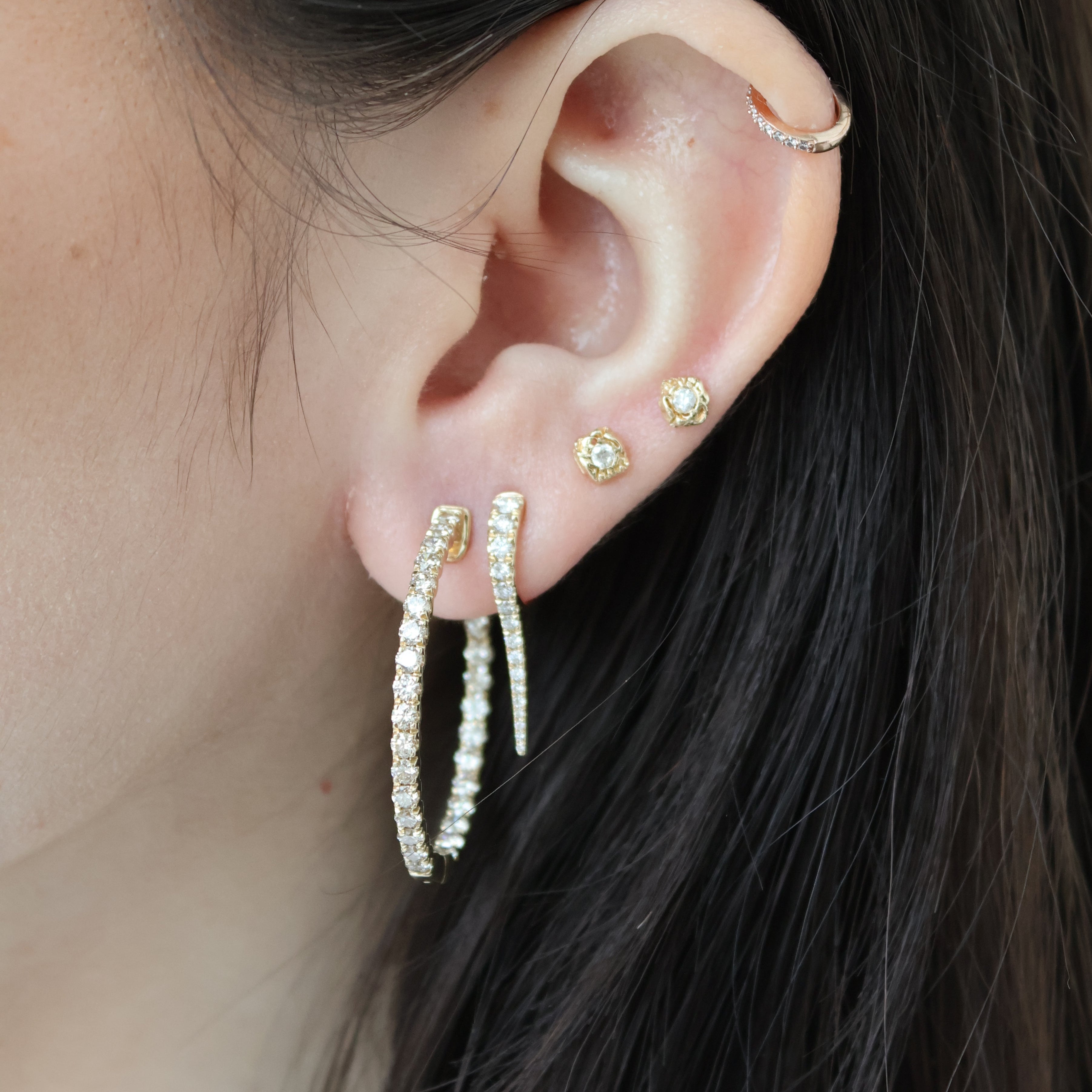 Diamond Spike Huggies