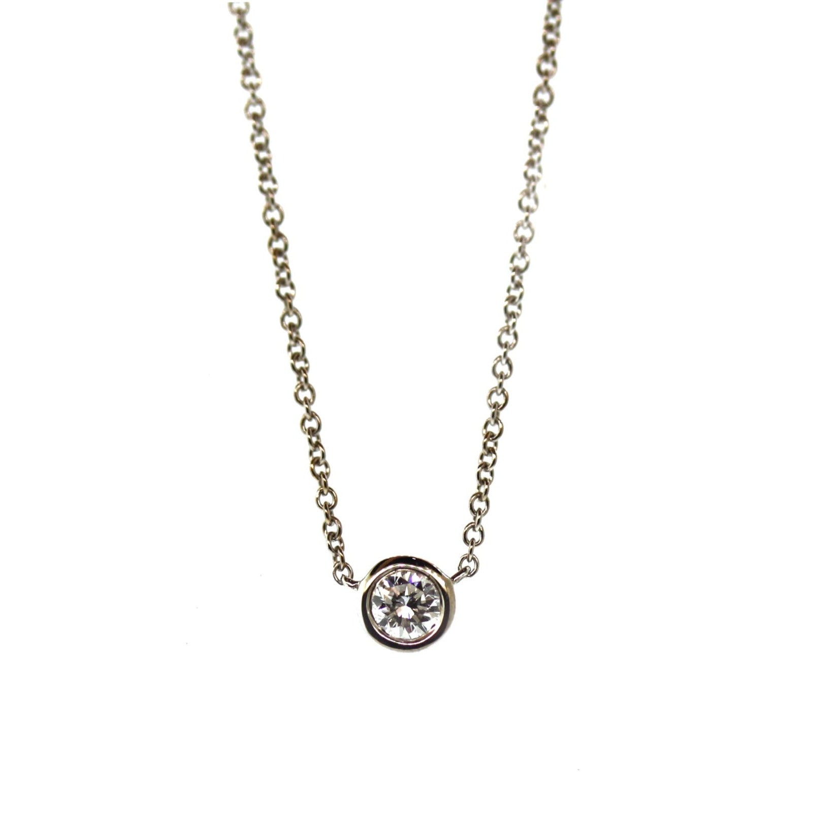 Gold Solitaire Diamond Necklace