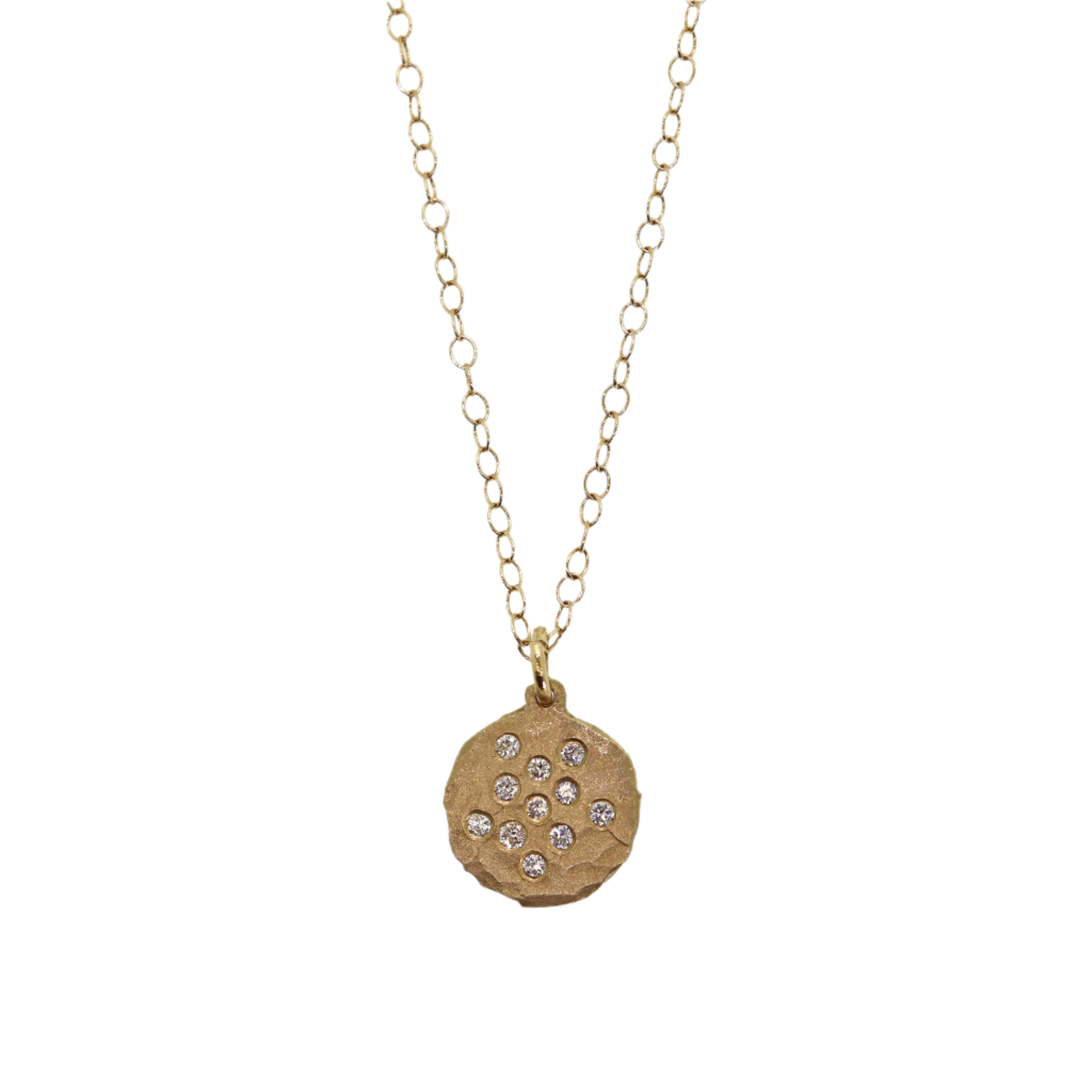 Diamond Disk Necklace