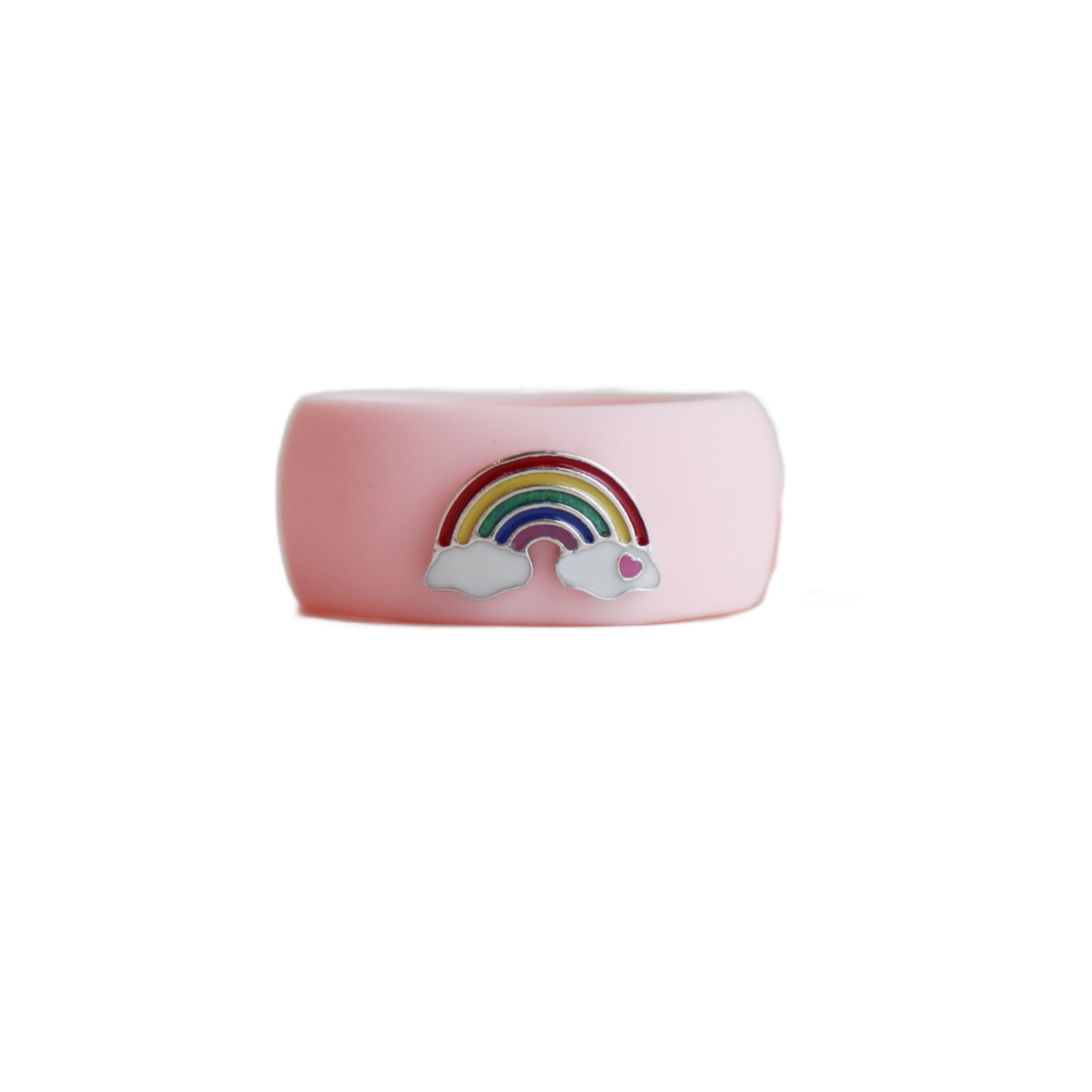 Kids Rainbow Silicone Band - Sakura Pink