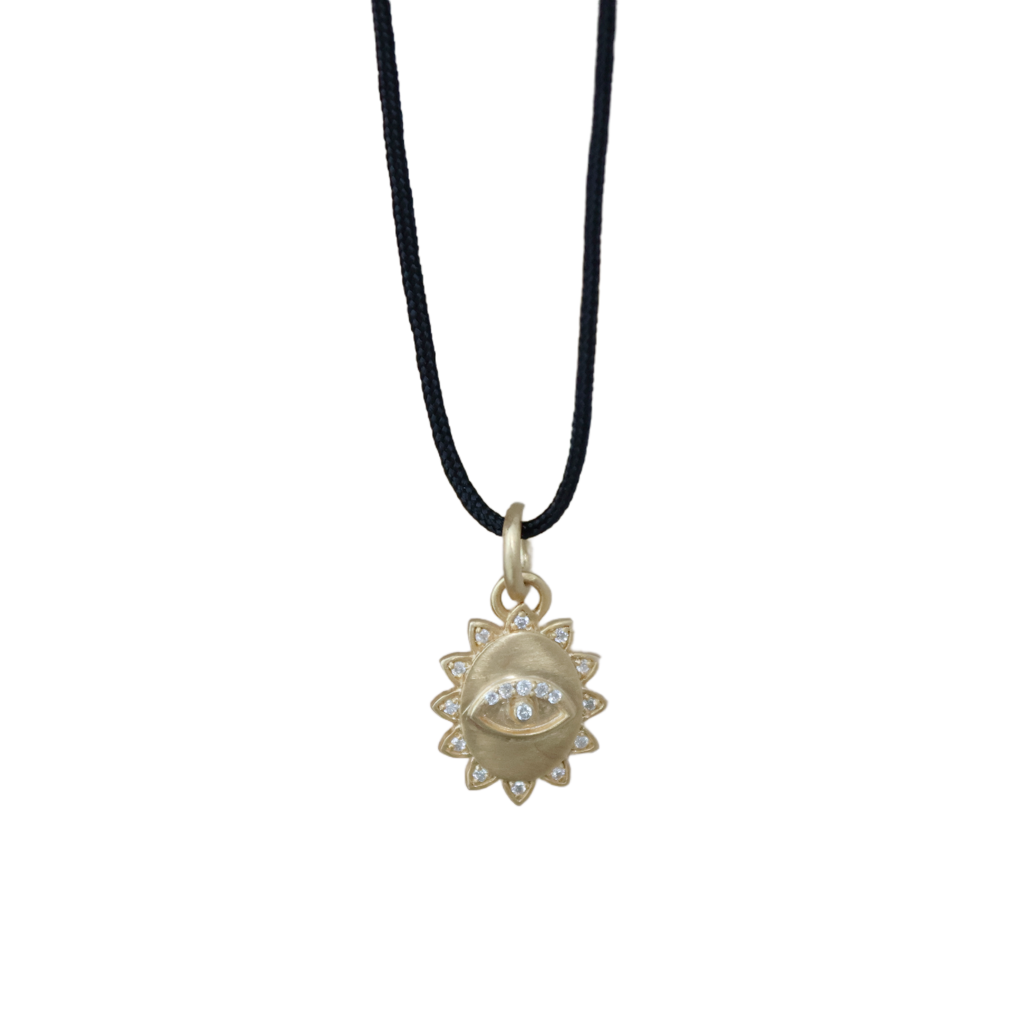 18KY Diamond Evil Eye Pendant