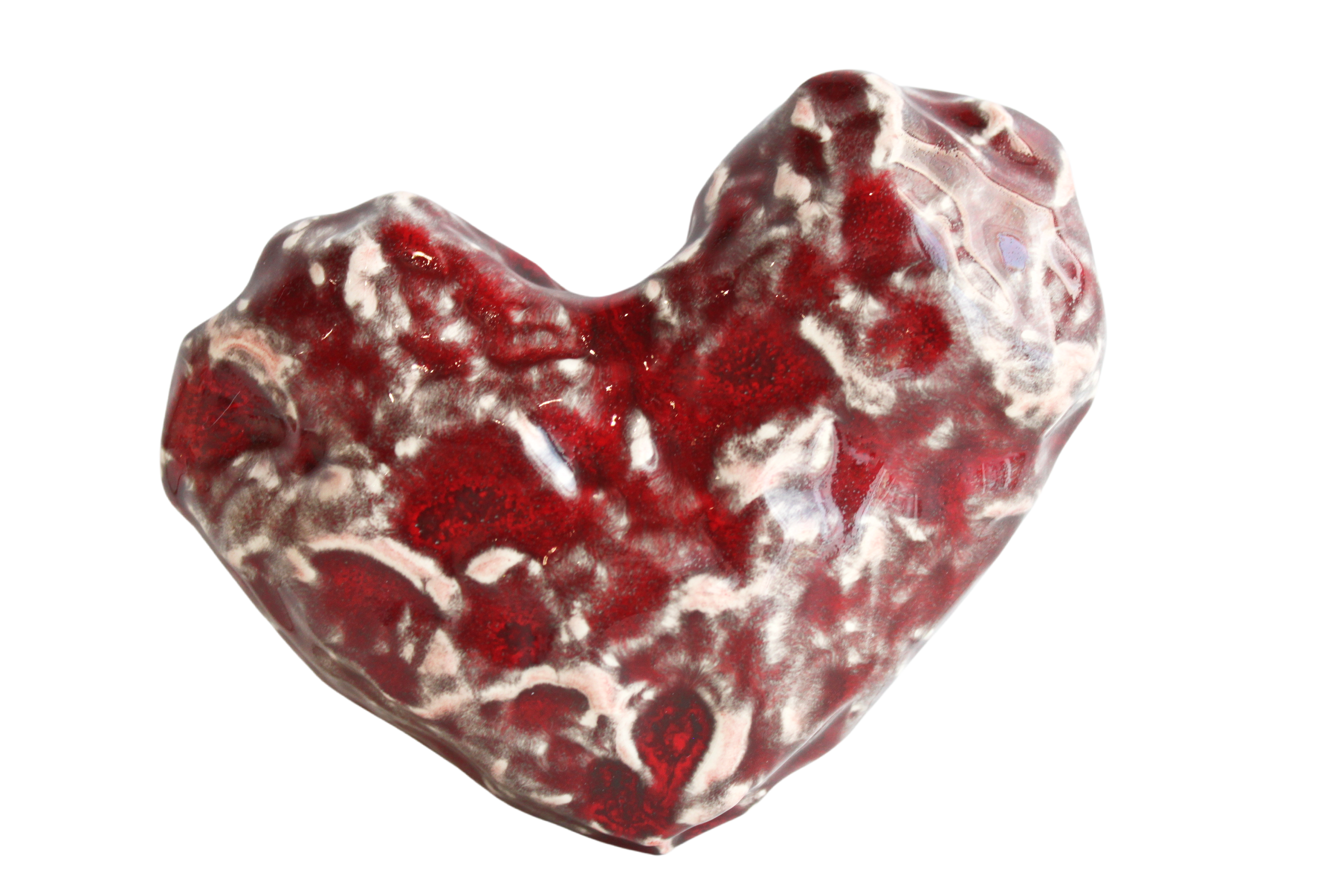 Cuqui Red & White Textured Heart