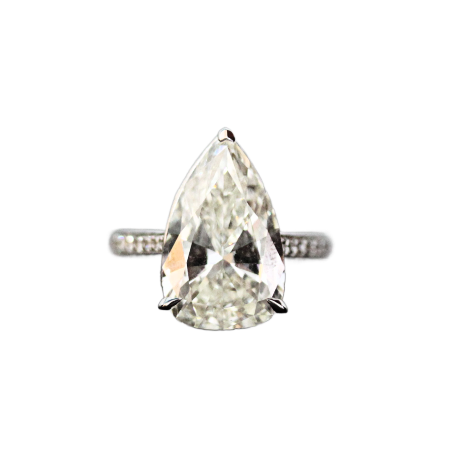 Marquise Cut & Black Diamonds Hidden Halo Engagement Ring