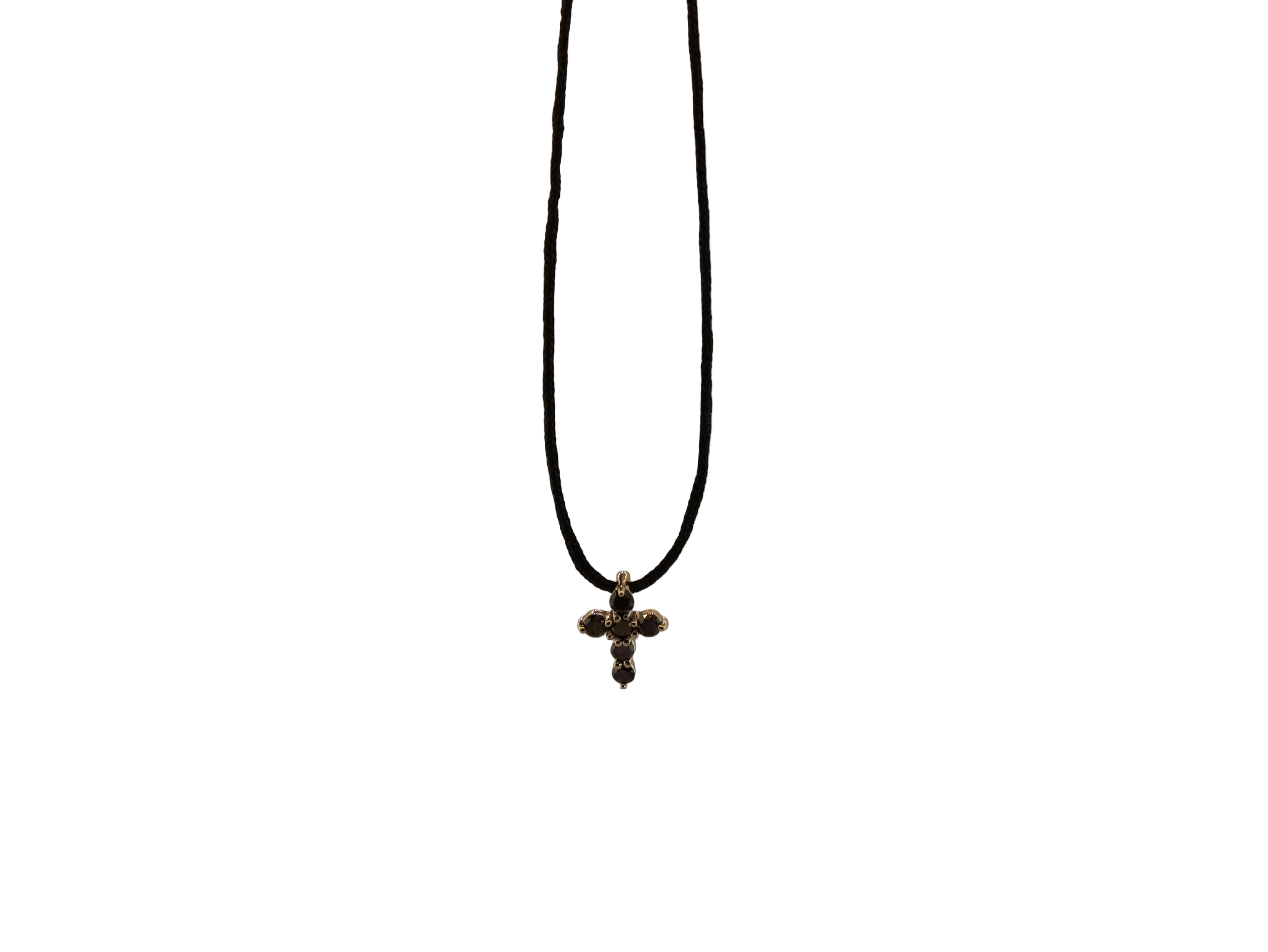 Black Diamond Cross on Black Cording