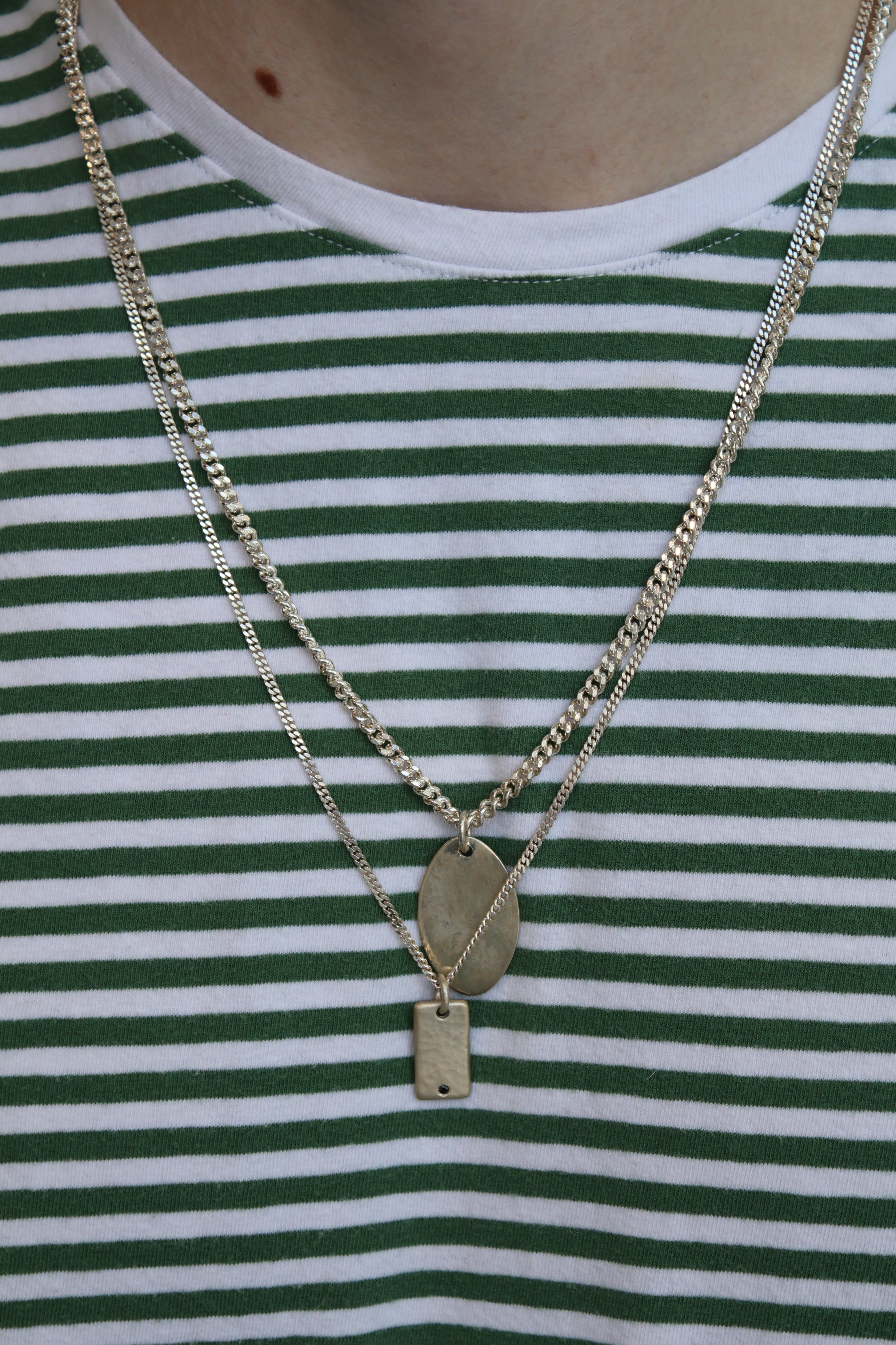 Large Oval Pendant Necklace