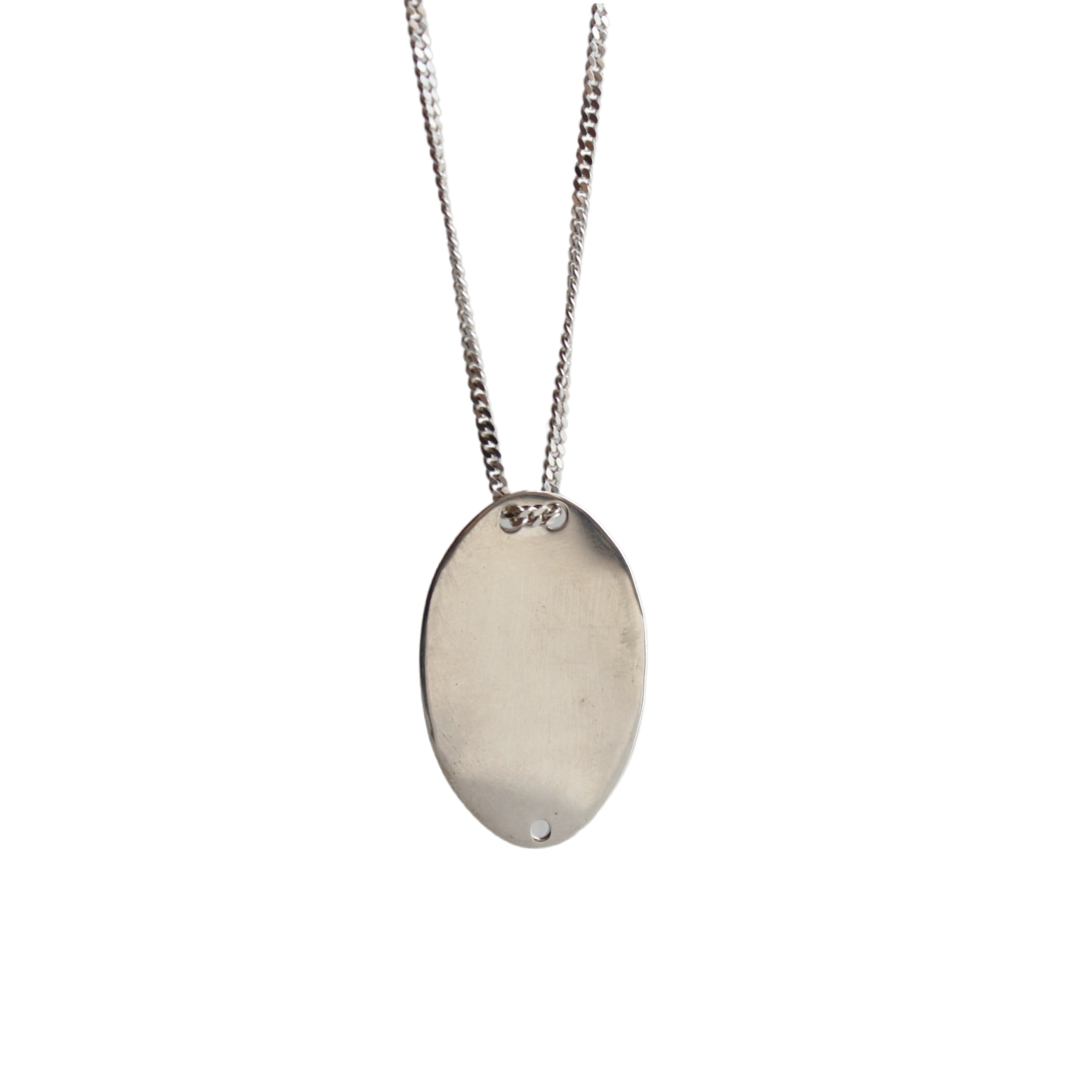 Silver tag pendant